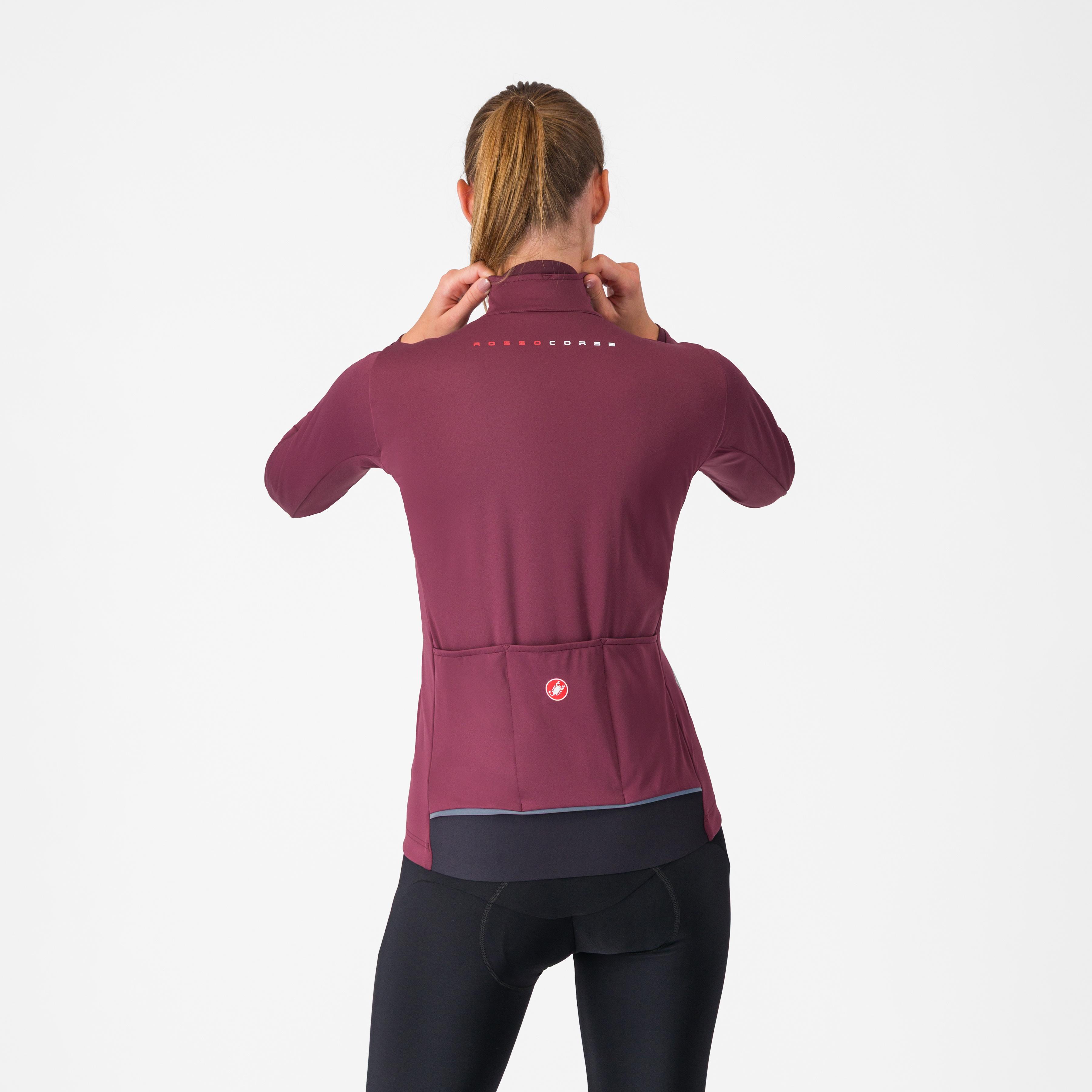 Alpha 150 w jacket - deep bordeaux/brilliant pink - castelli