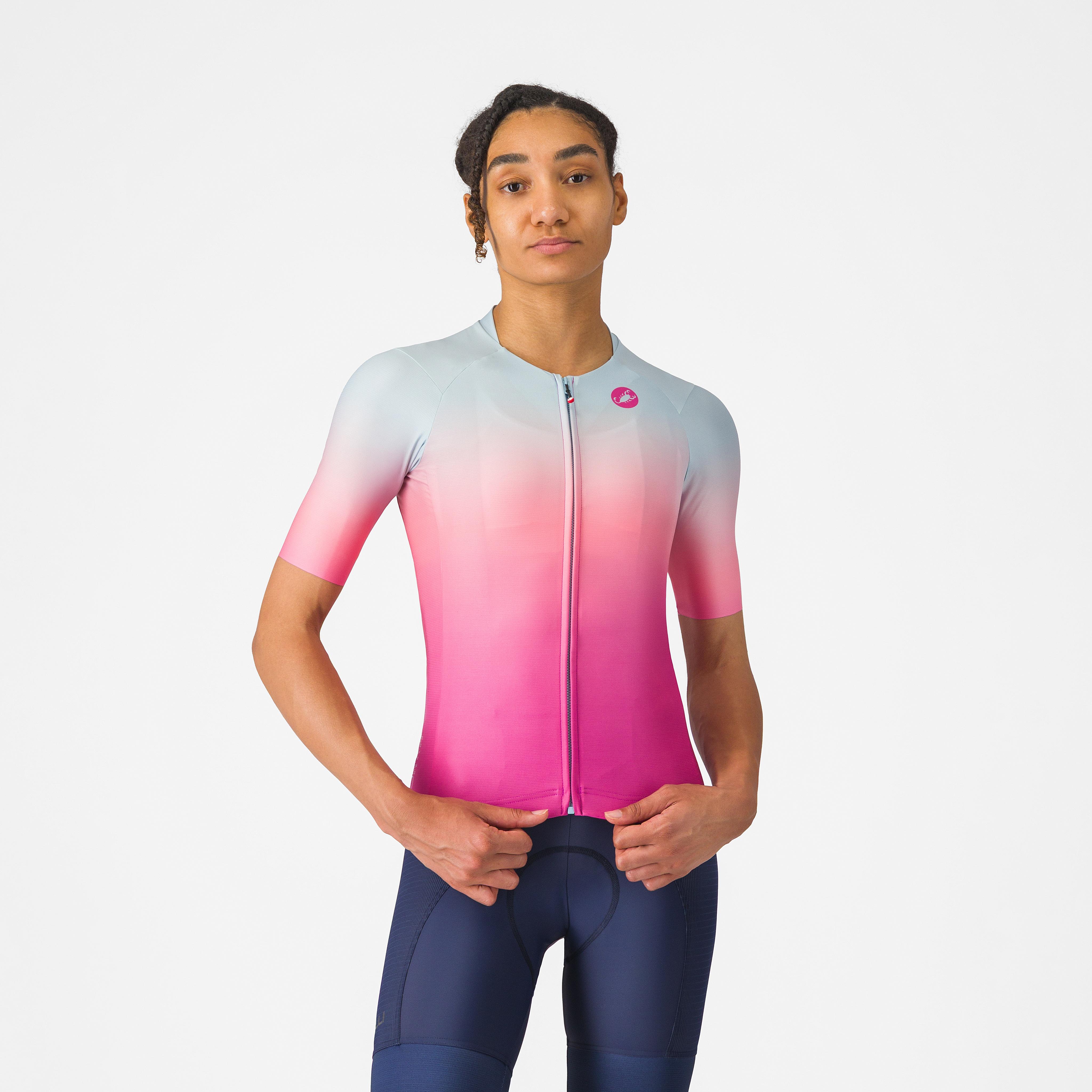 Upf w jersey - winter sky/violet pink - castelli