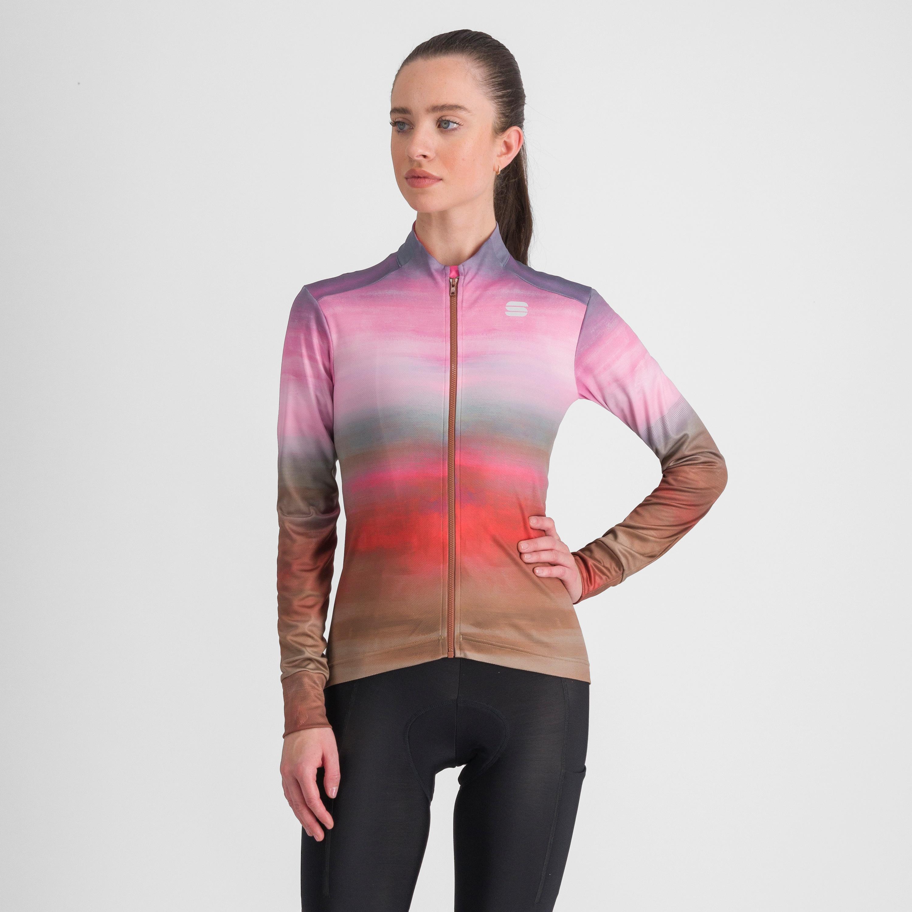 Flow supergiara w thermal jersey - cayenna red pink - sportful
