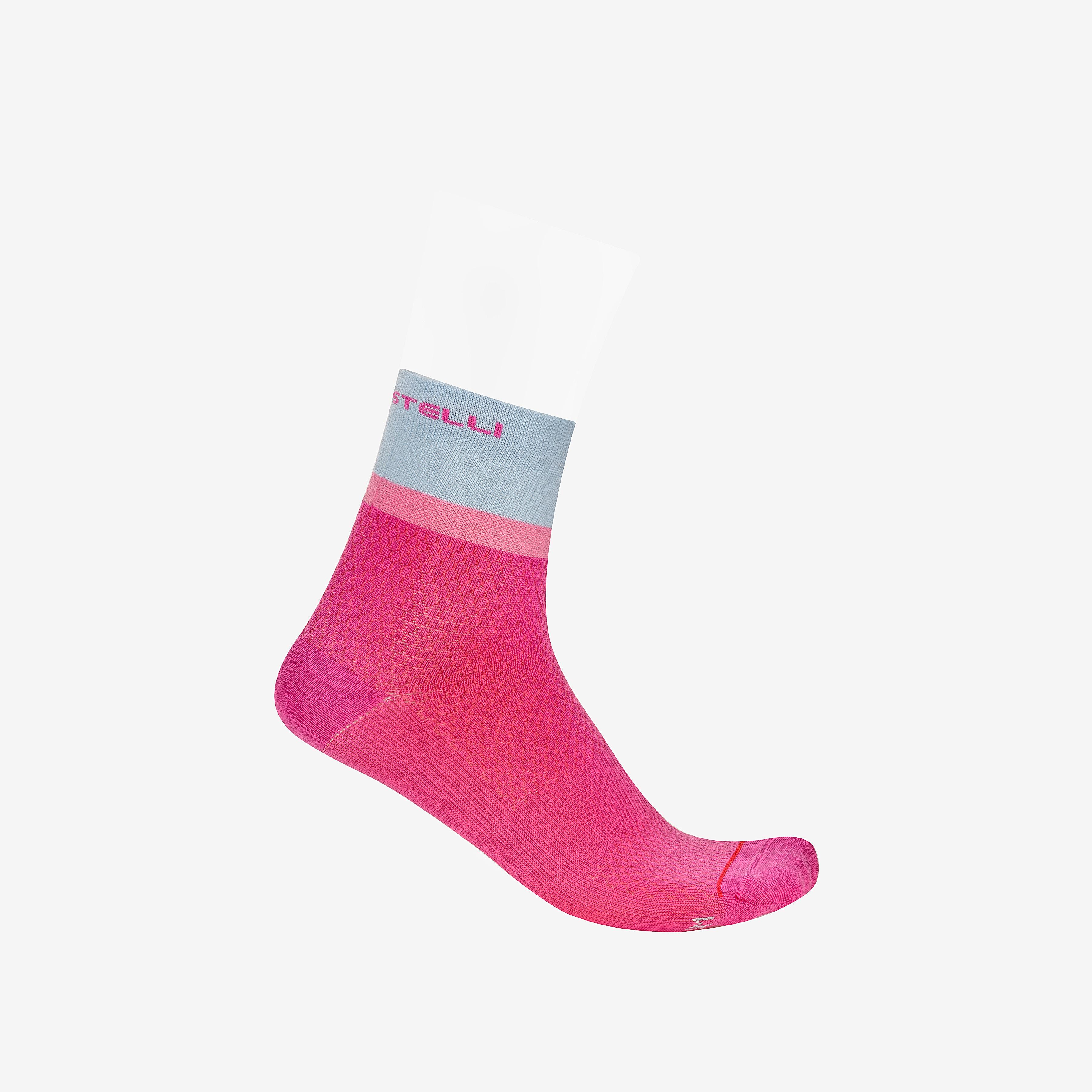 Tonal logo w 12 sock - violet pink/winter sky-rosa gi - castelli