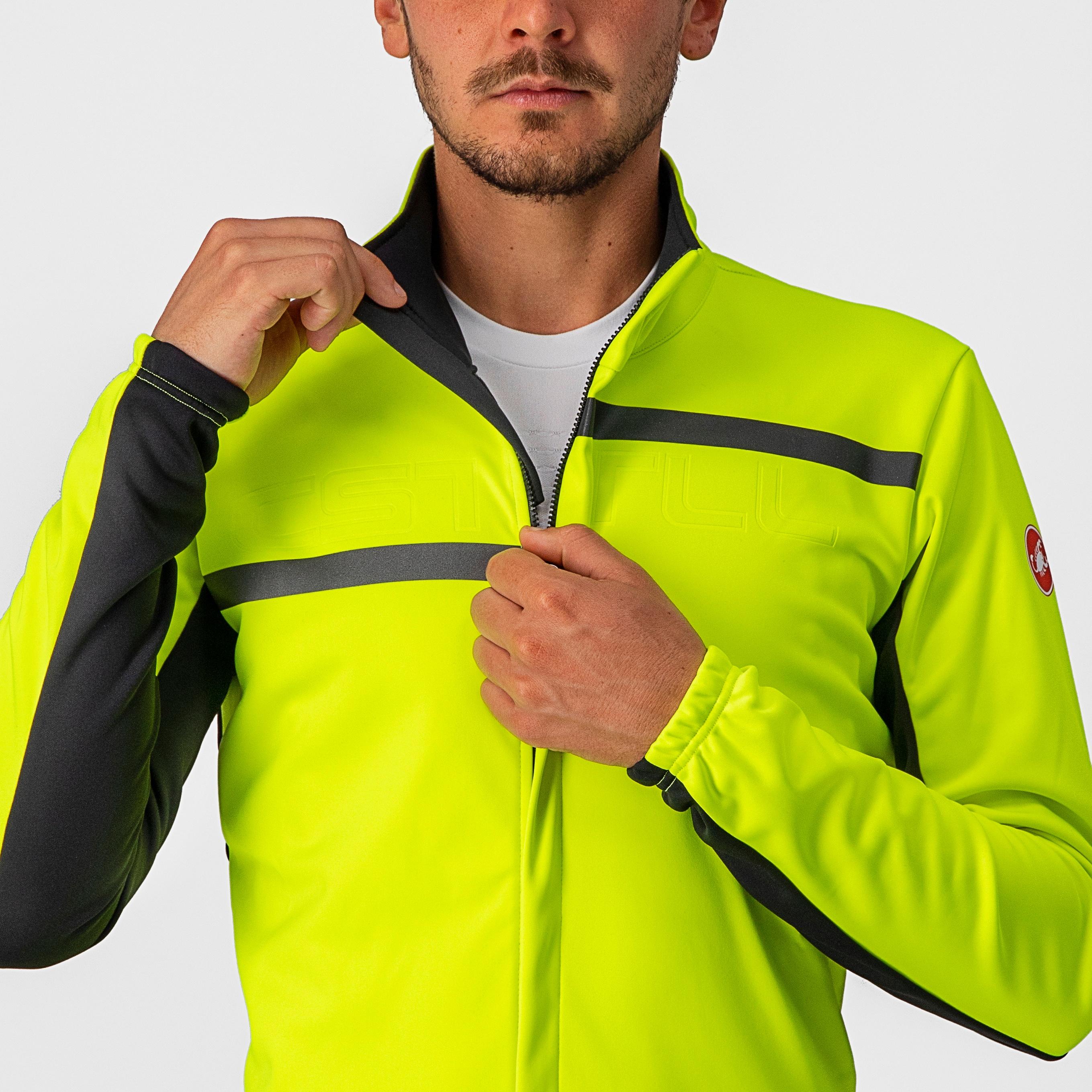Transition 2 jacket - yellow fluo/black-black reflex - castelli