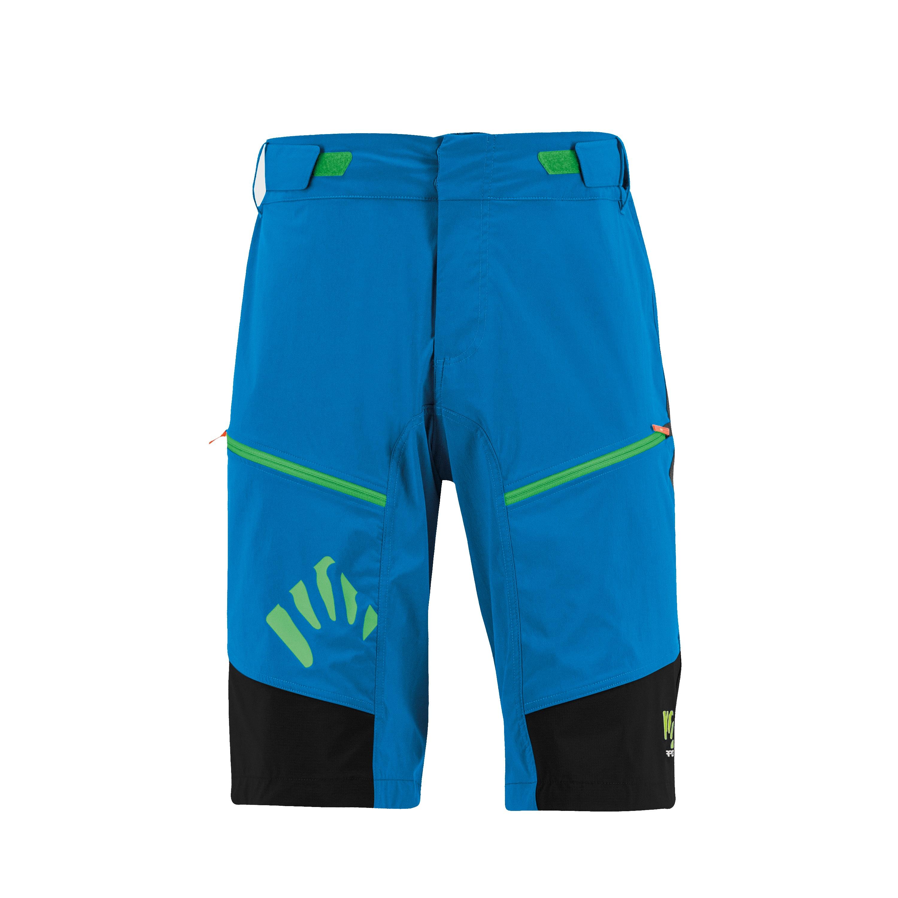 Rapid  baggy short - indigo b./black/green fluo - karpos