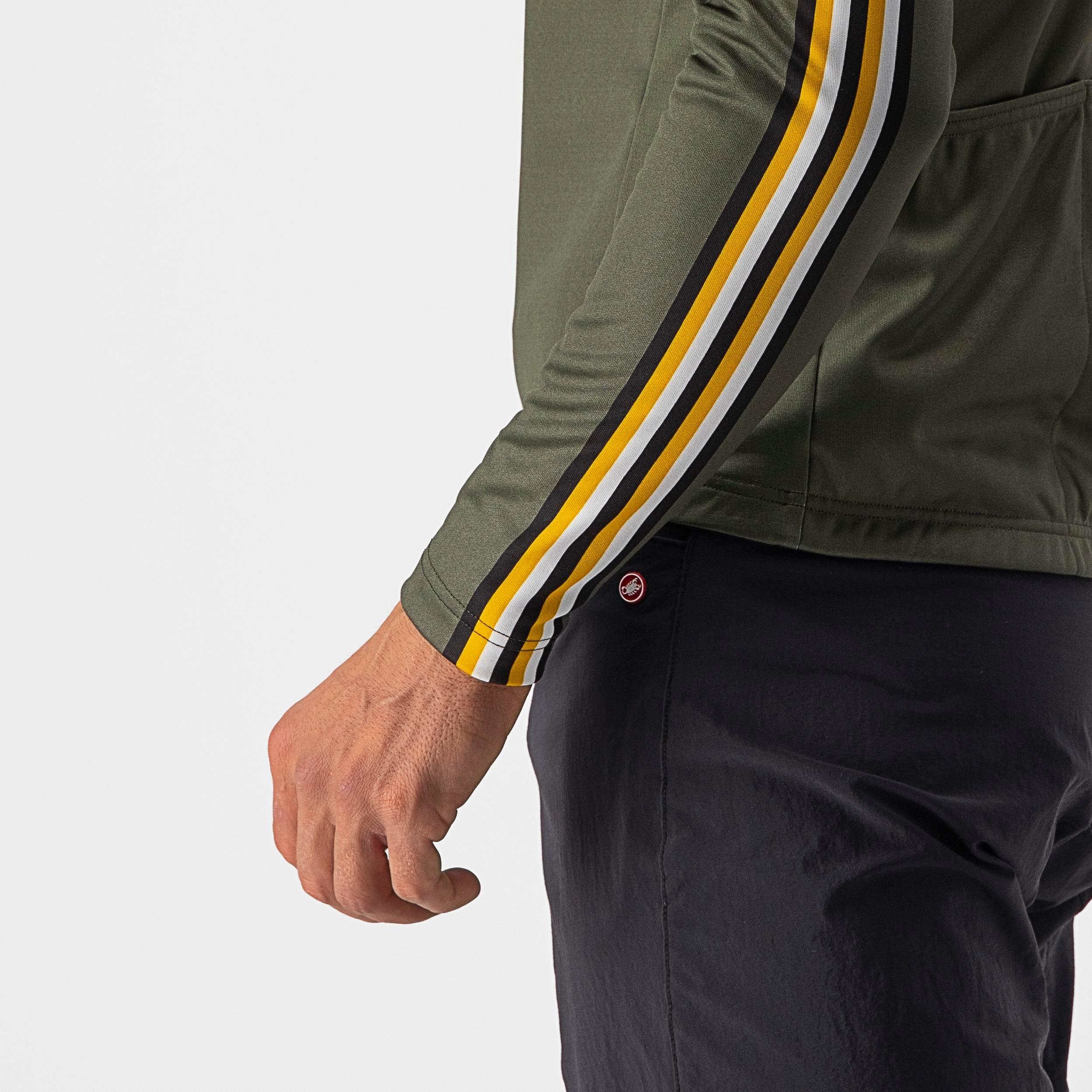 Unlimited thermal jersey - military green/goldenrod - castelli