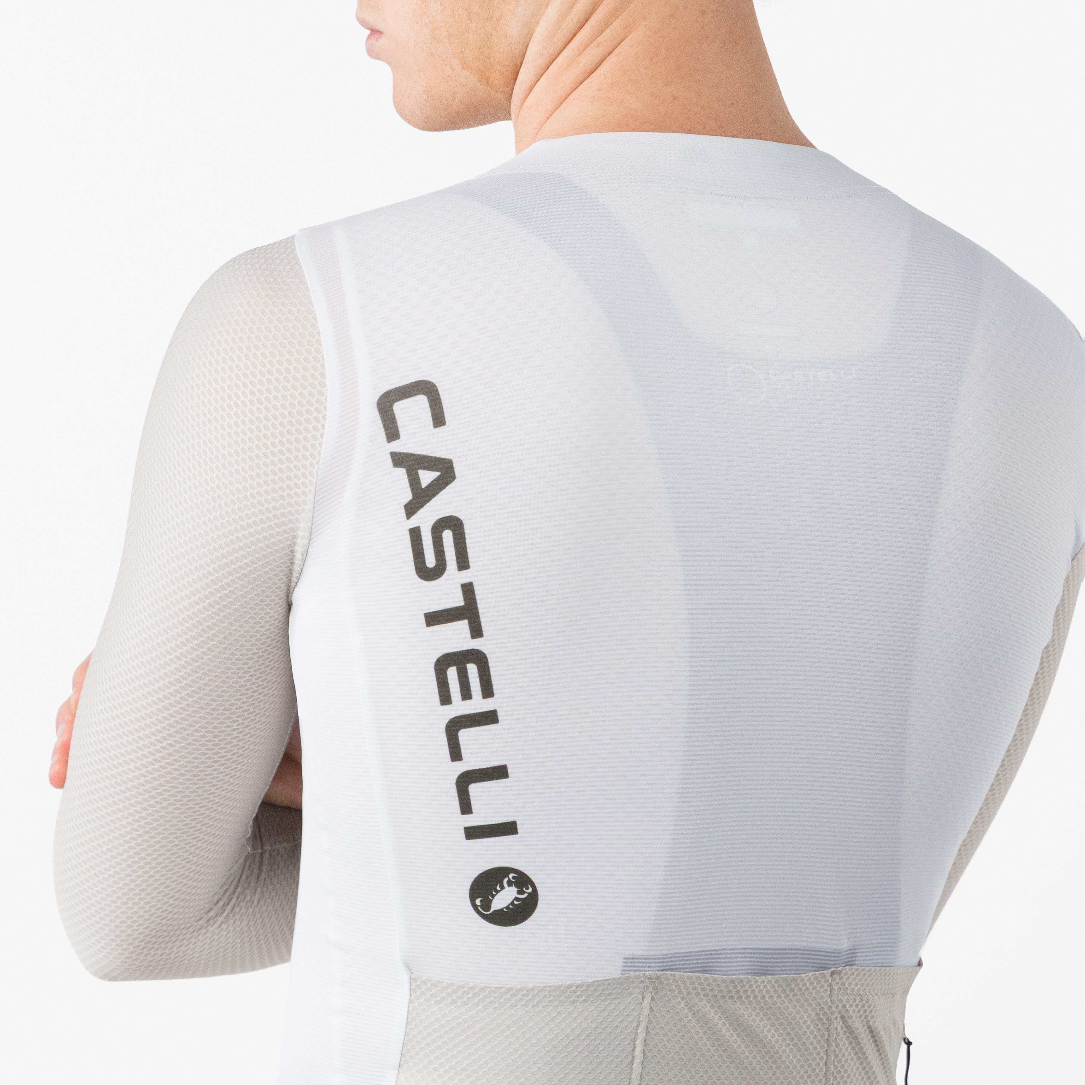 Corretto ls jersey - ivory/silver moon-deep green - castelli