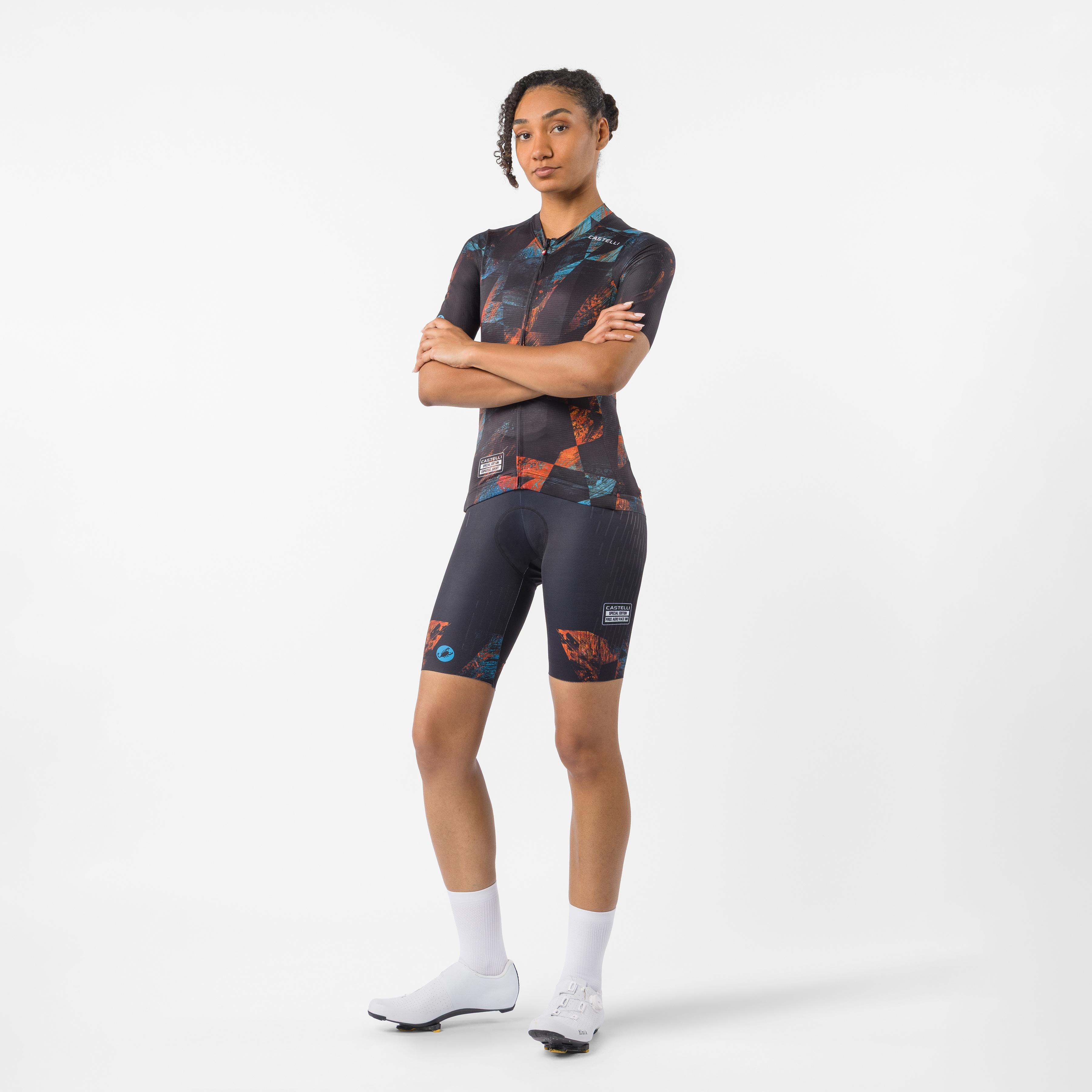 Free aero race s w bibshort con pressatura - black - castelli