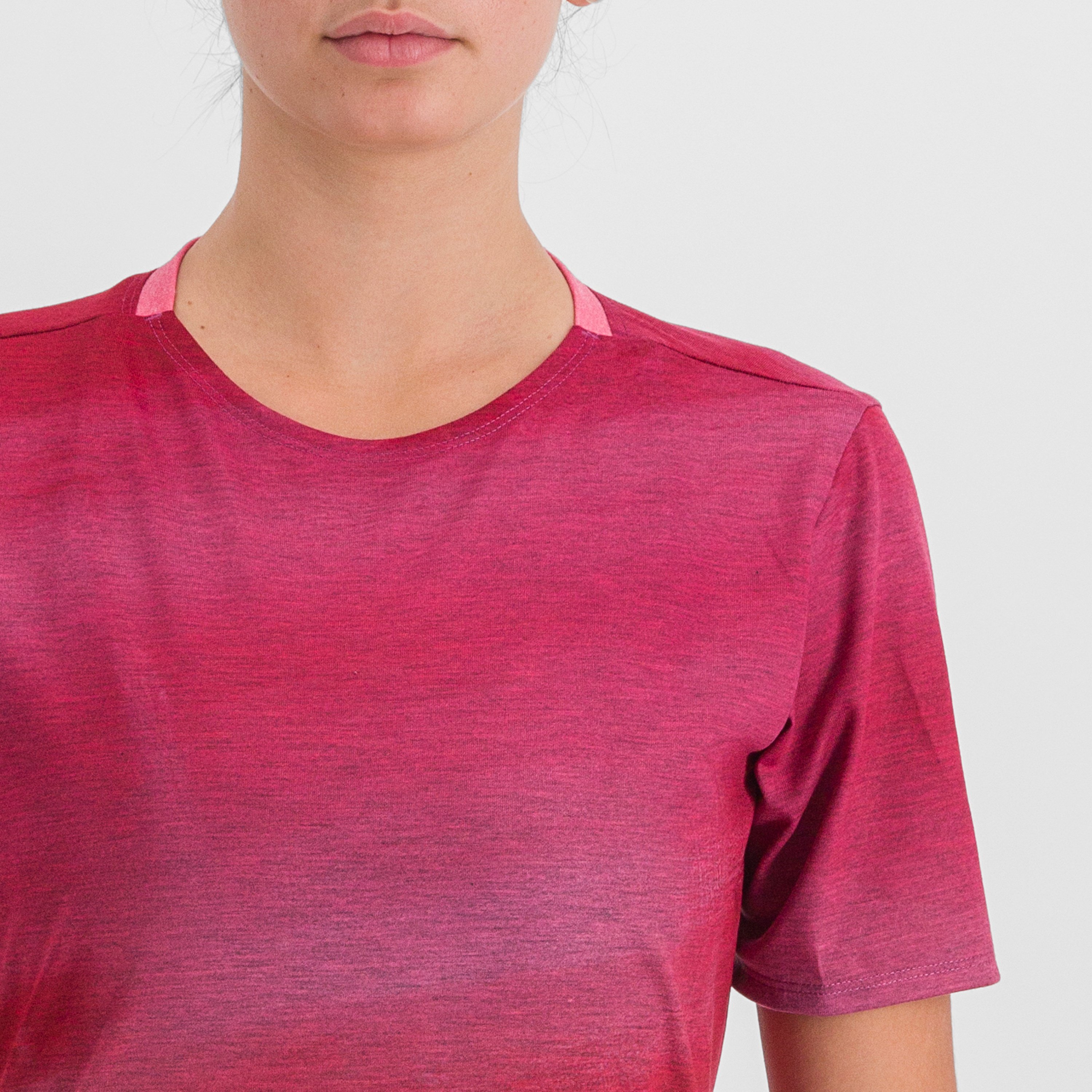 Flow giara w tee - cayenna red pink - sportful