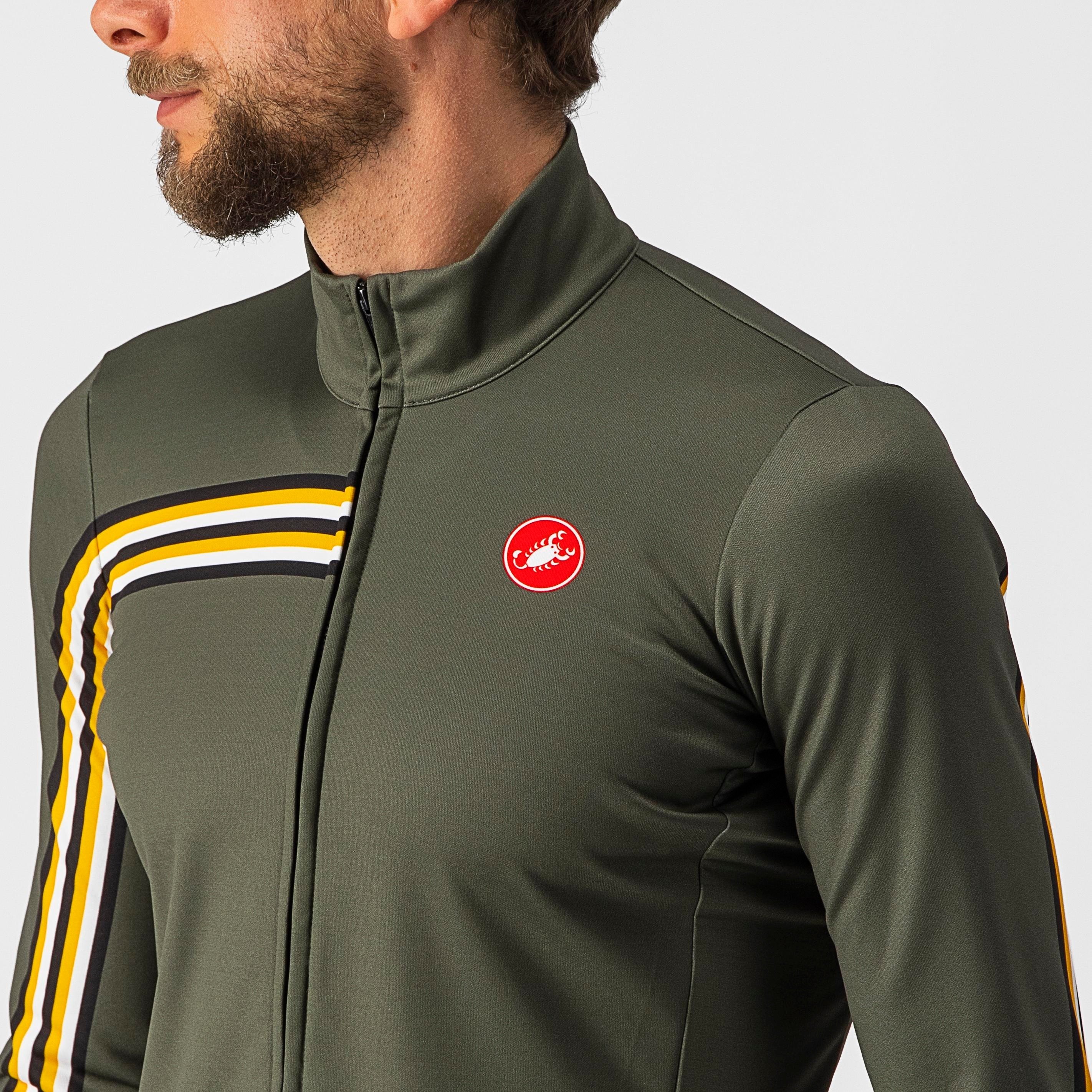 Unlimited thermal jersey - military green/goldenrod - castelli