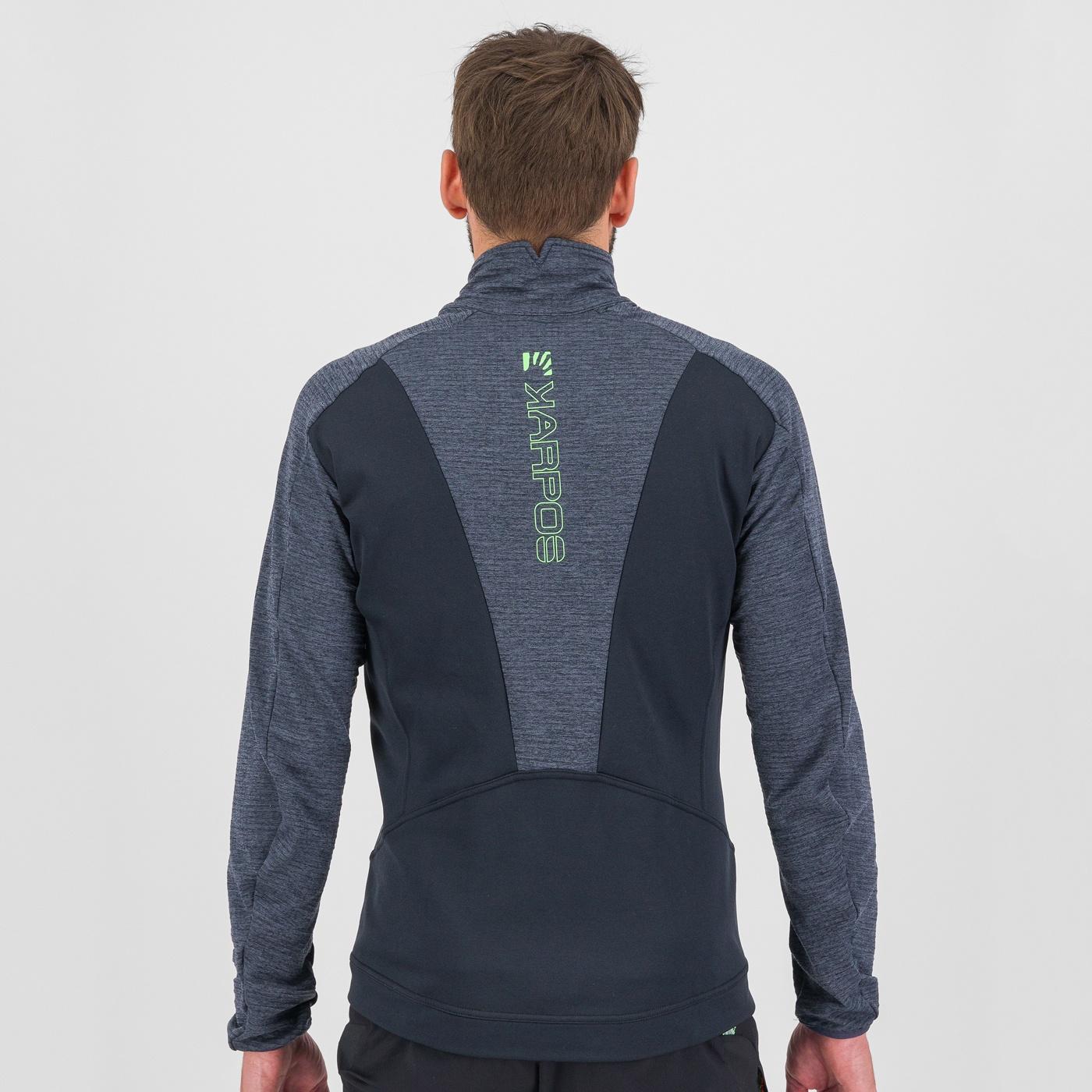 Pizzocco evo full-zip fleece - black/ombre blue/jasmine green - karpos