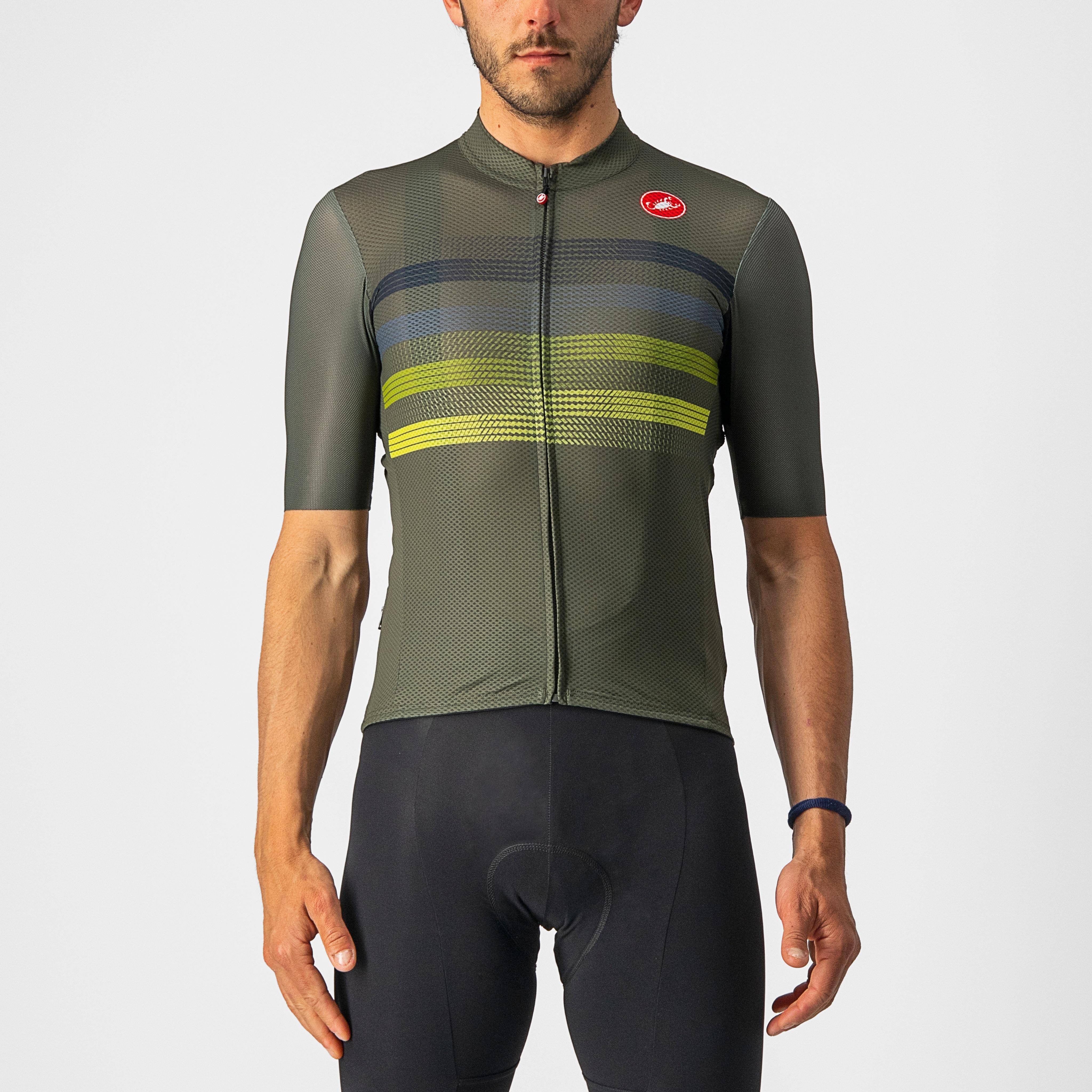 Endurance pro jersey - military green/blue-sulphur - castelli