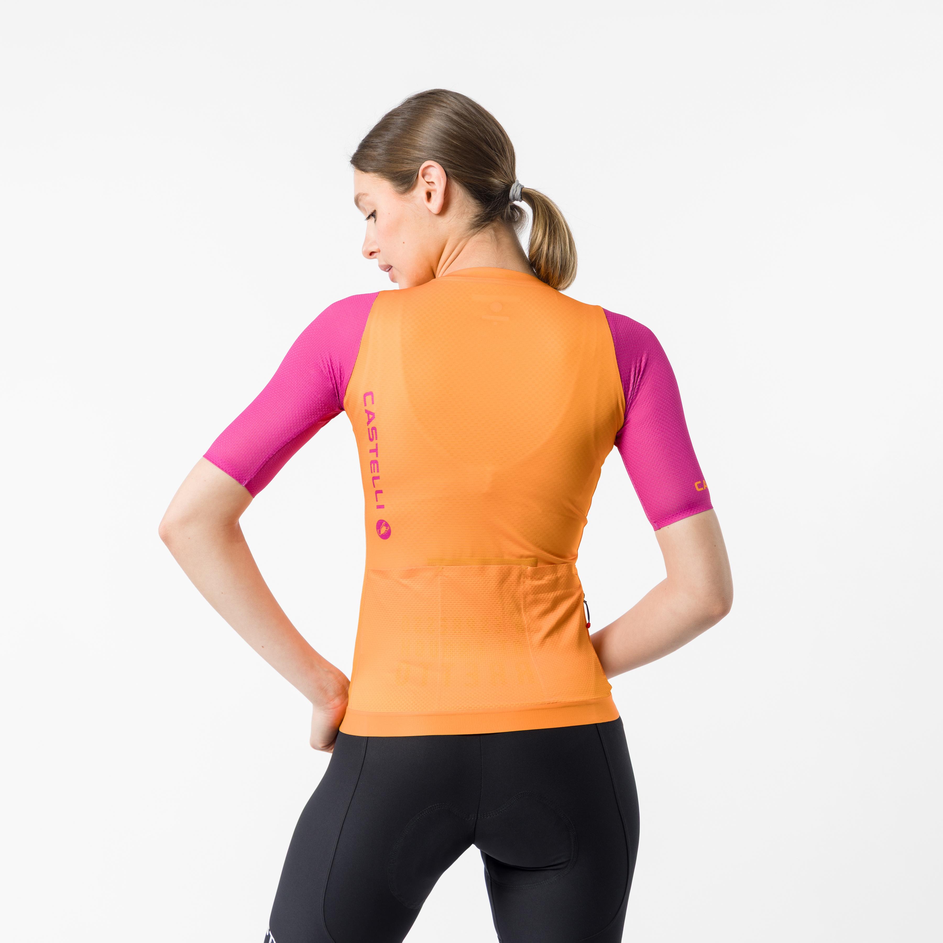 Corretto w jersey - vivid orange/violet pink - castelli