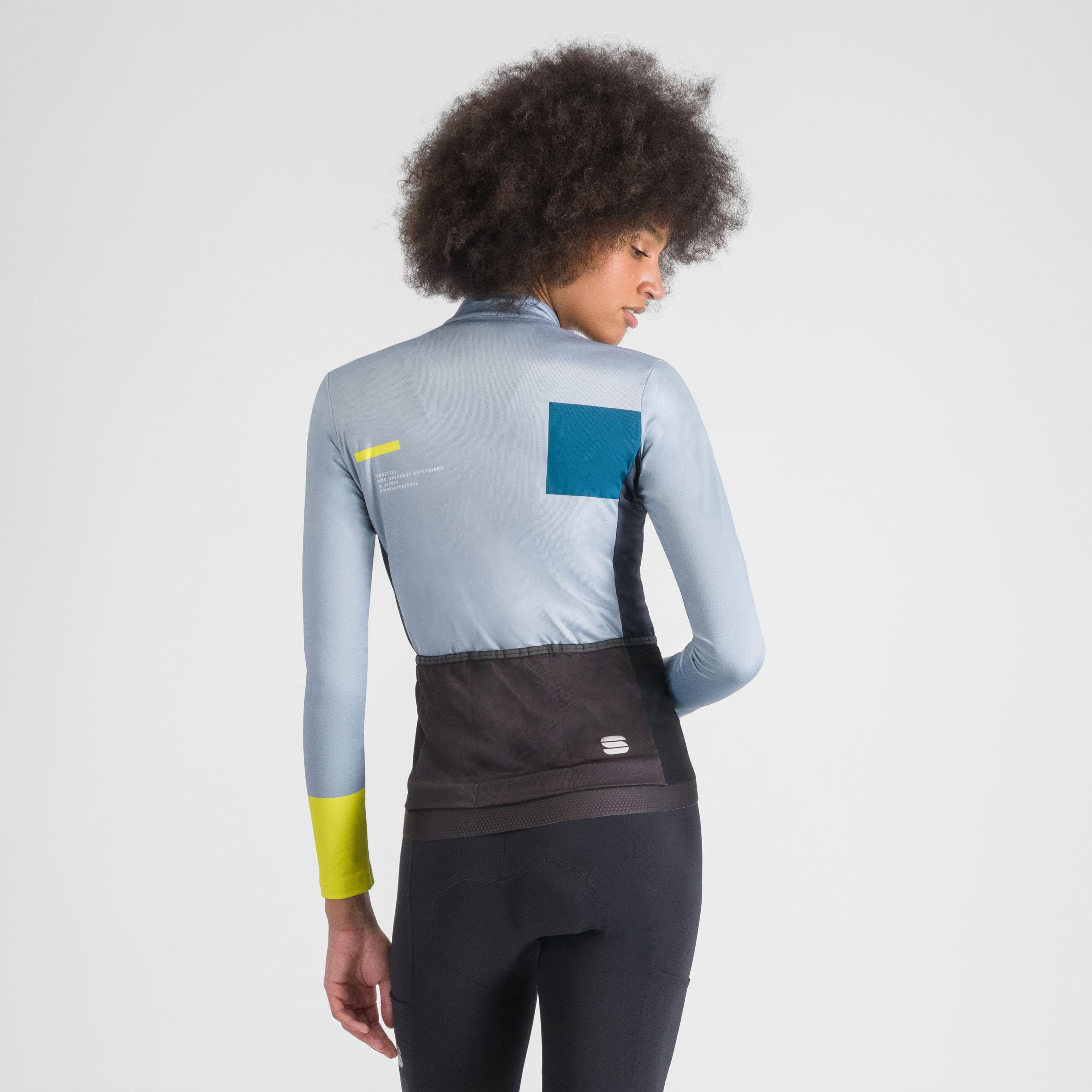 Breakout supergiara w thermal jersey - ice gray teal blu black cedar - sportful