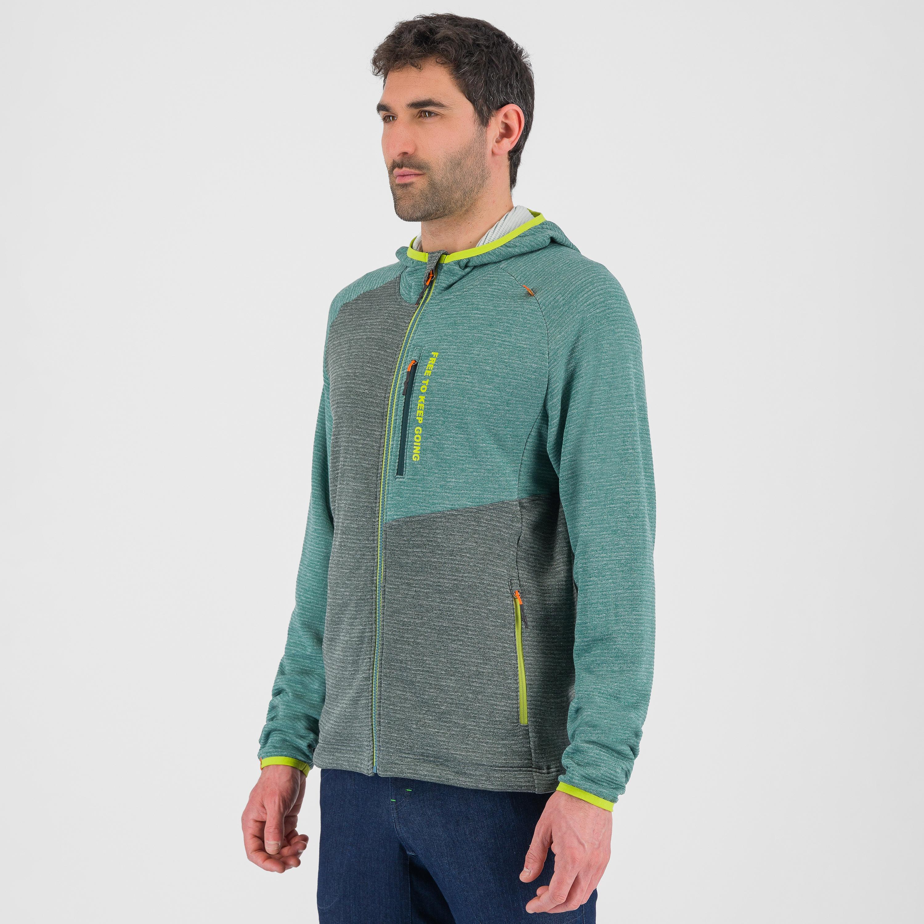 Camoscio full zip hoodie - forest/north atlantic - karpos