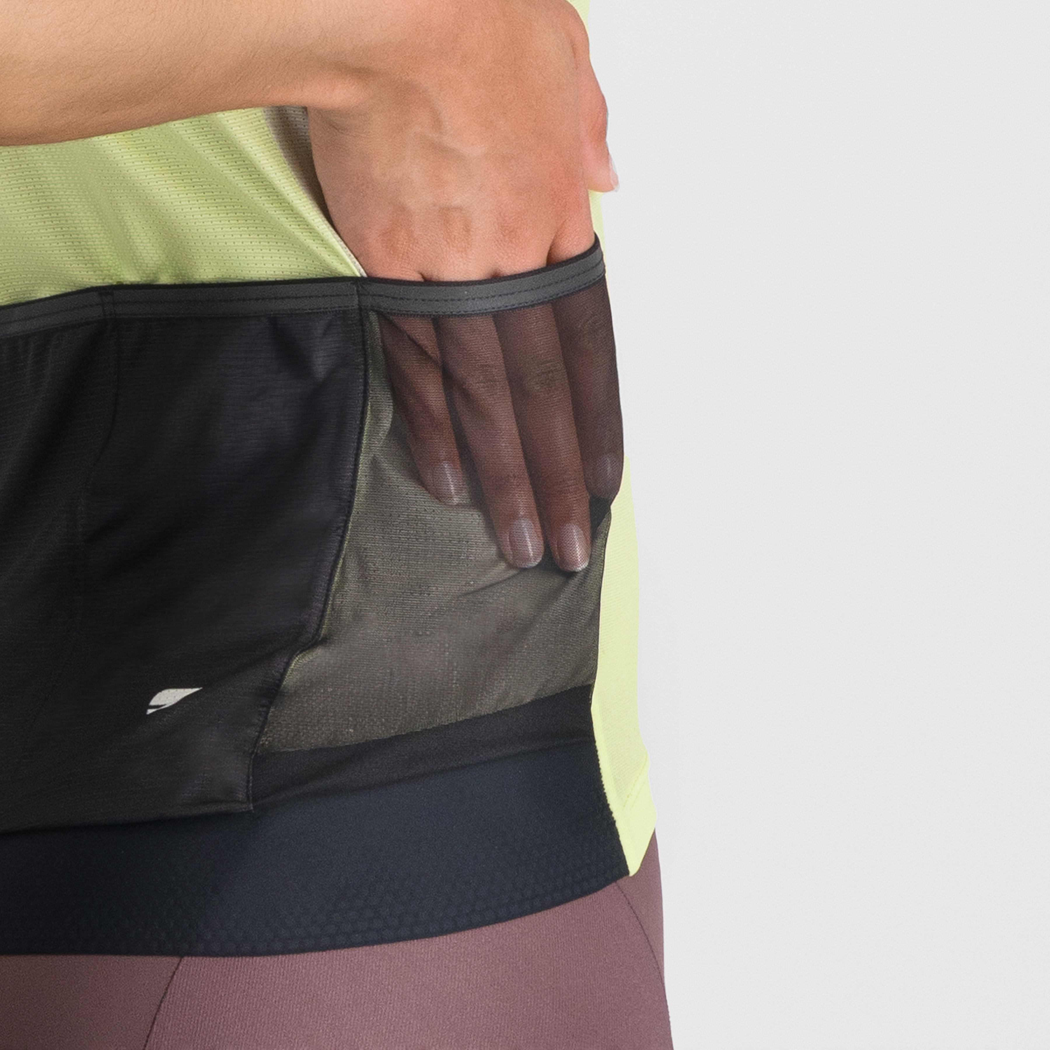 Supergiara logo w jersey - shadow lime/bordeaux - sportful