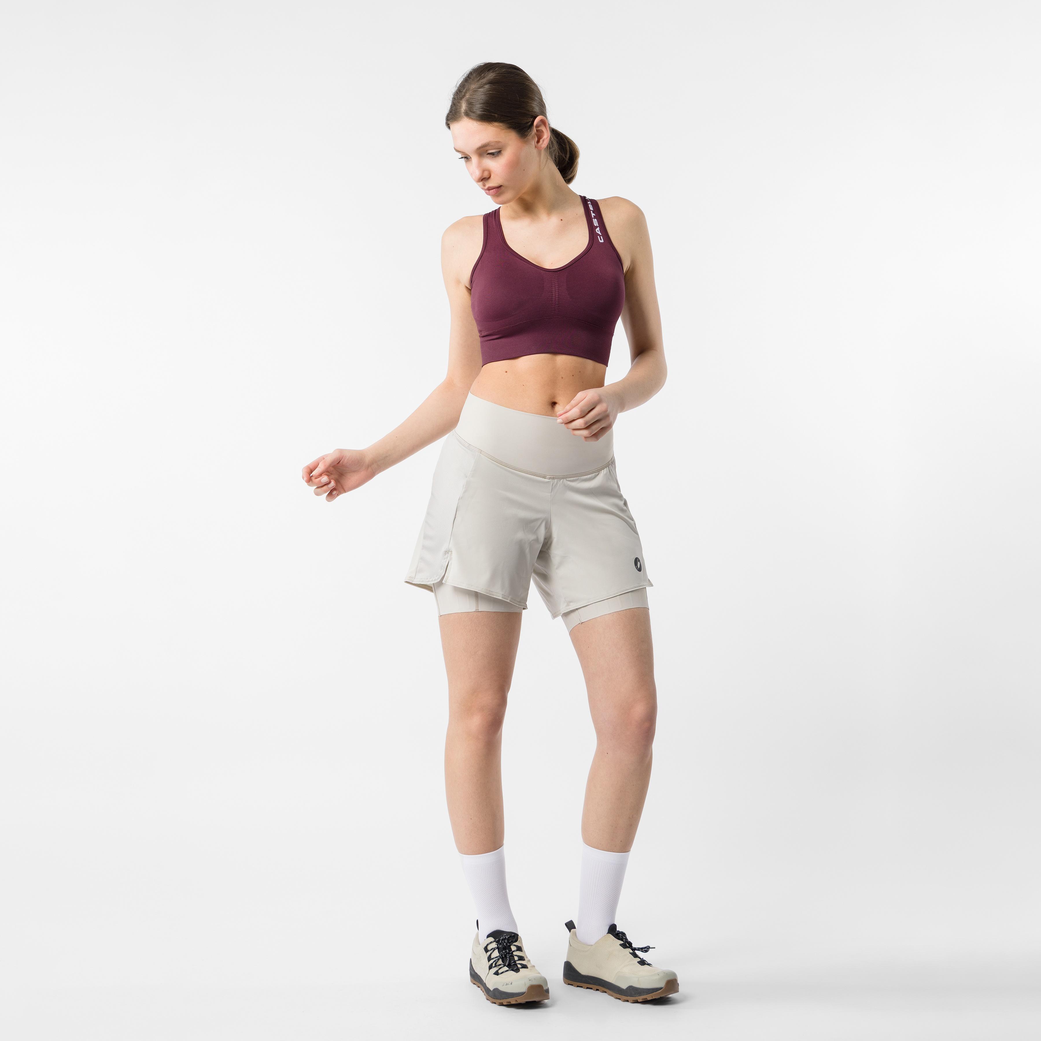 Comfort travel crop top - deep bordeaux - castelli