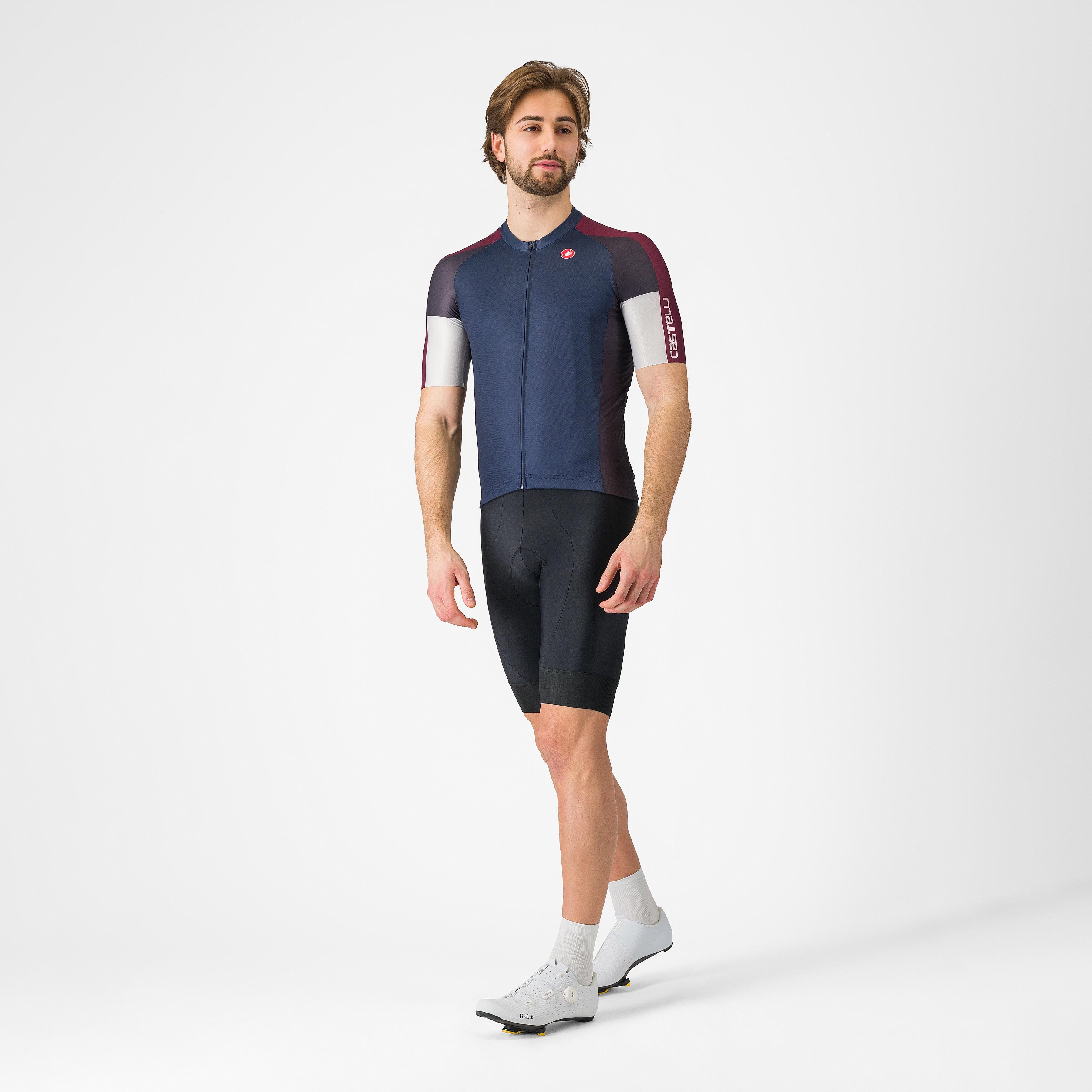 Entrata 6 jersey - belgian blue/deep bordeaux-sil - castelli