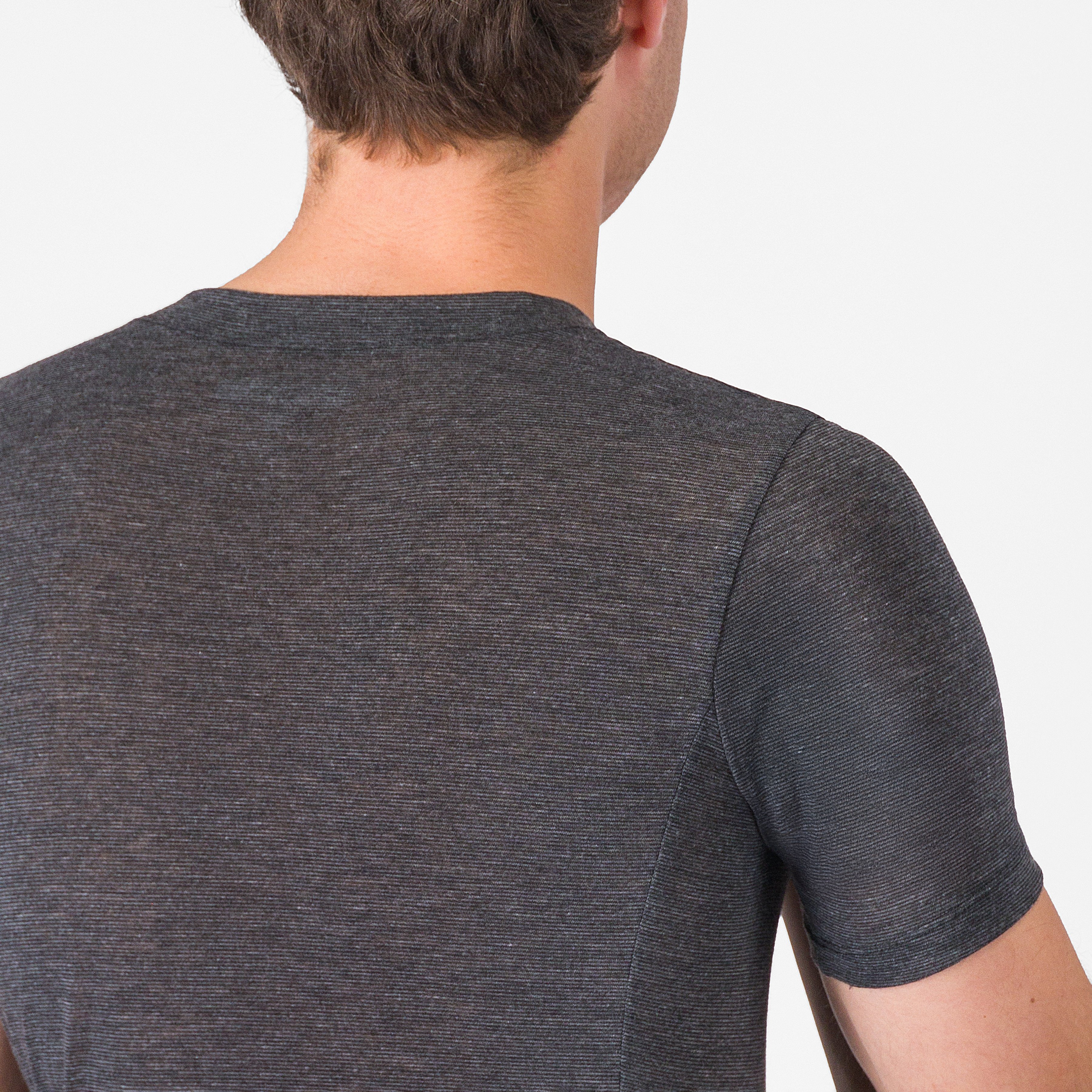 Medio base layer ss - melange gray - castelli