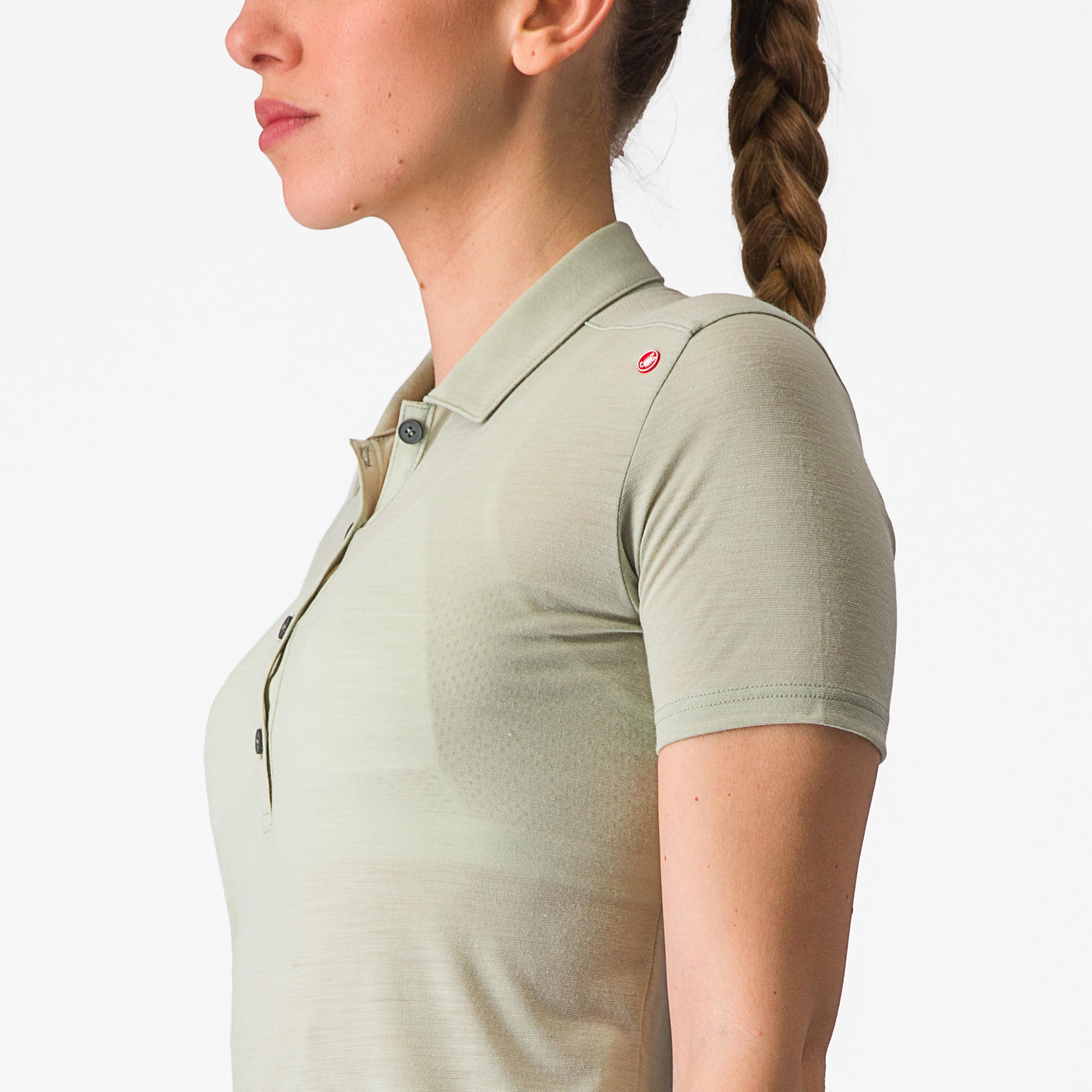 Merino w polo - desert green - castelli