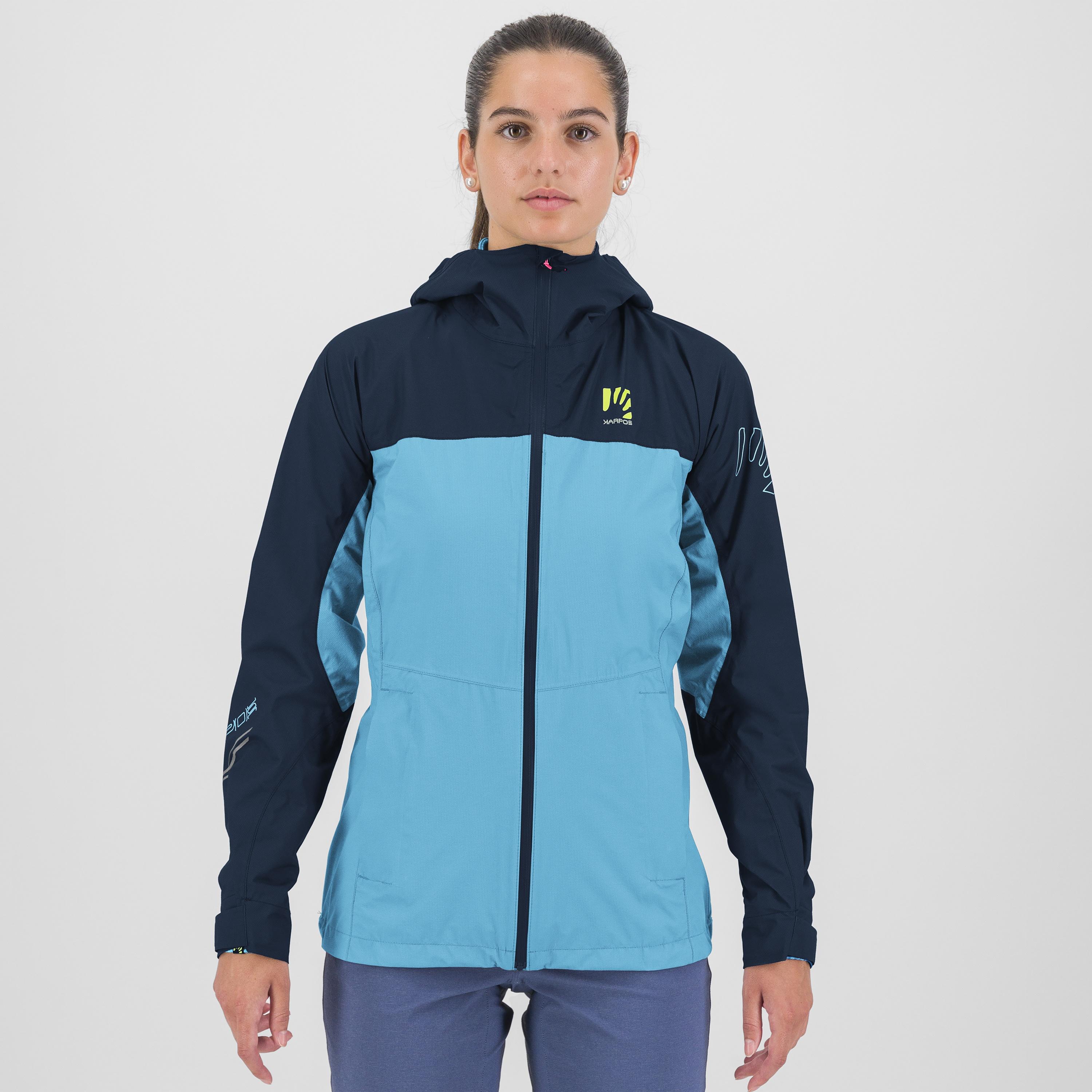 Lot rain w jacket - blue atoll/sky captain - karpos