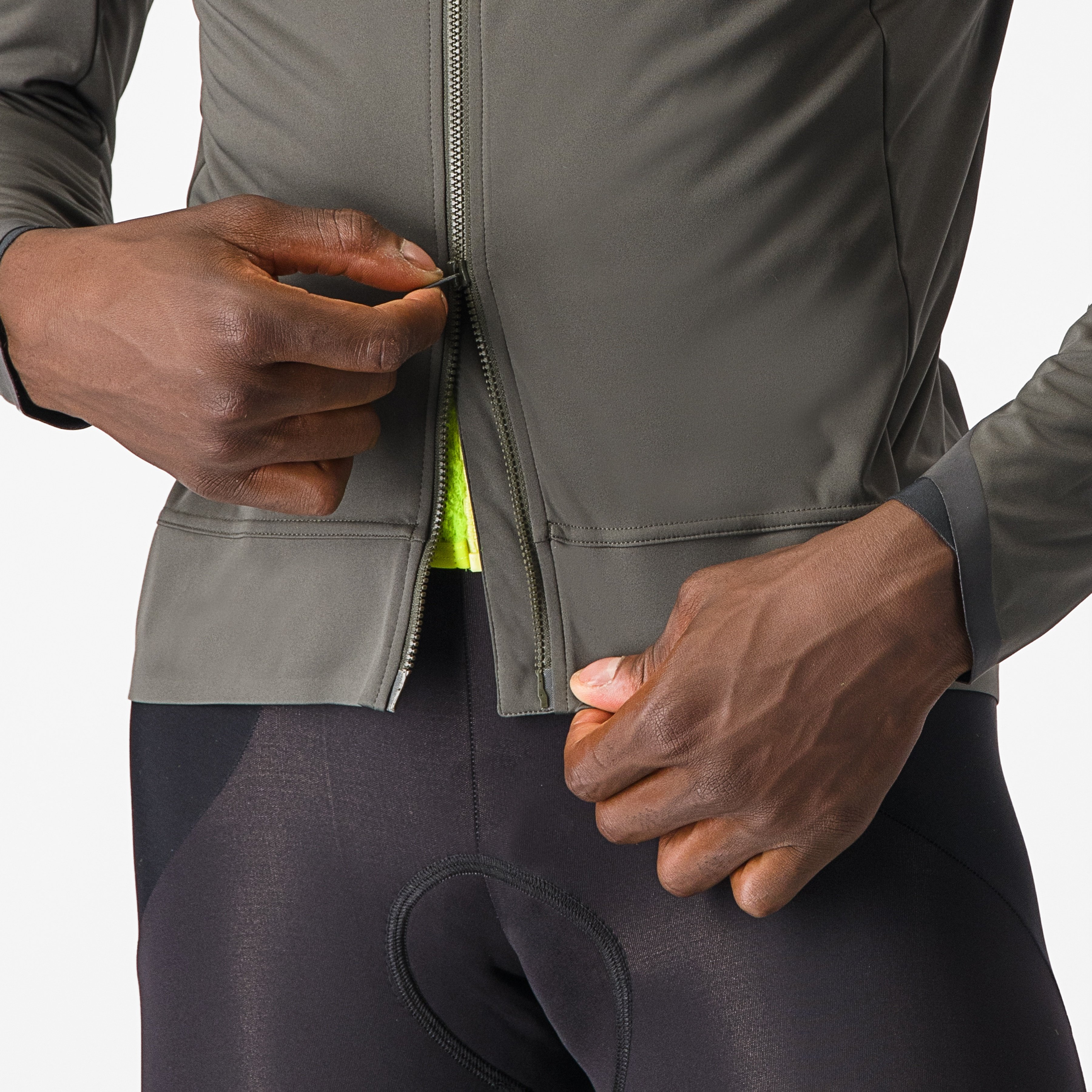 Alpha ultimate insulated jacket - military green/black-electric - castelli