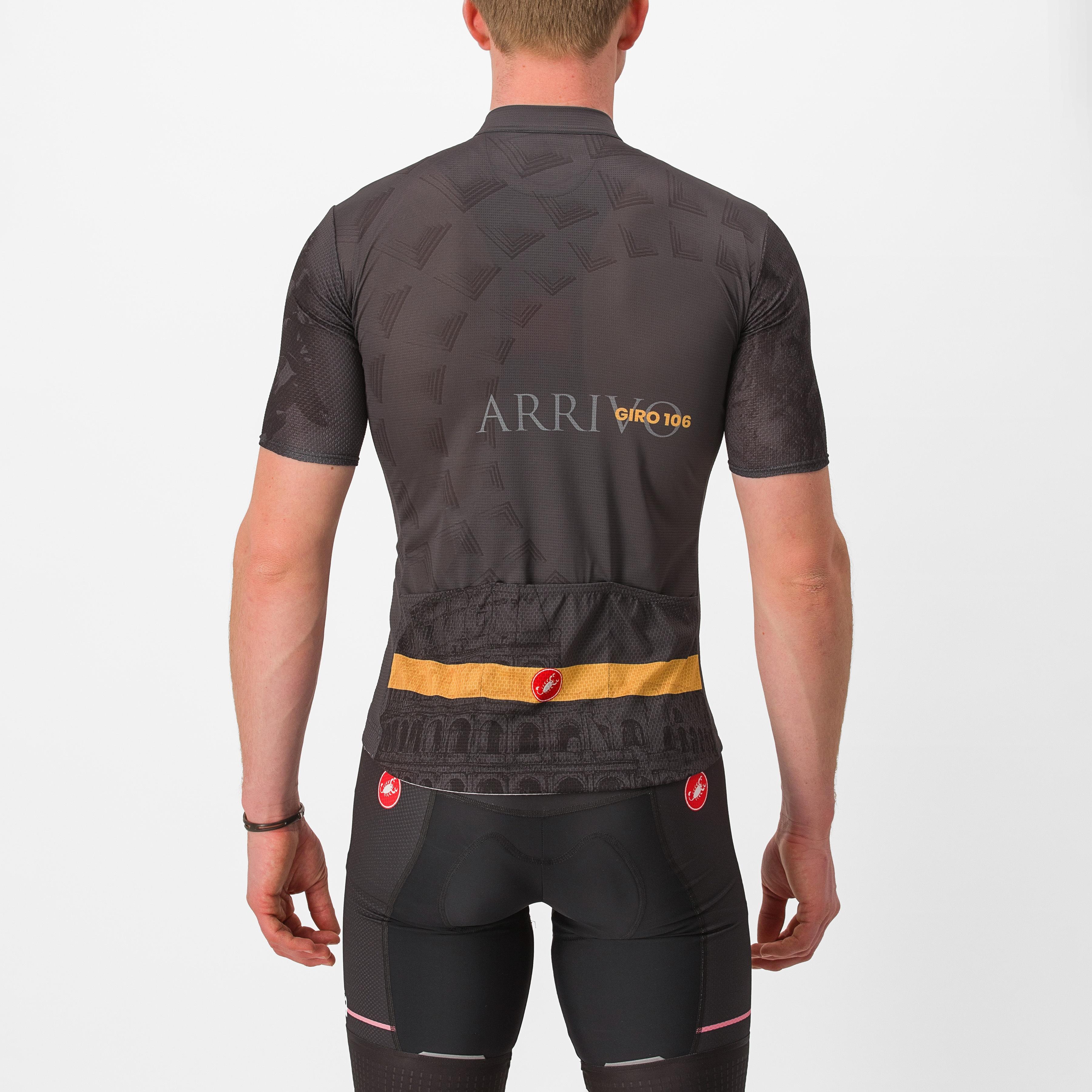 #giro roma jersey - antracite/dark gray/giallo - castelli