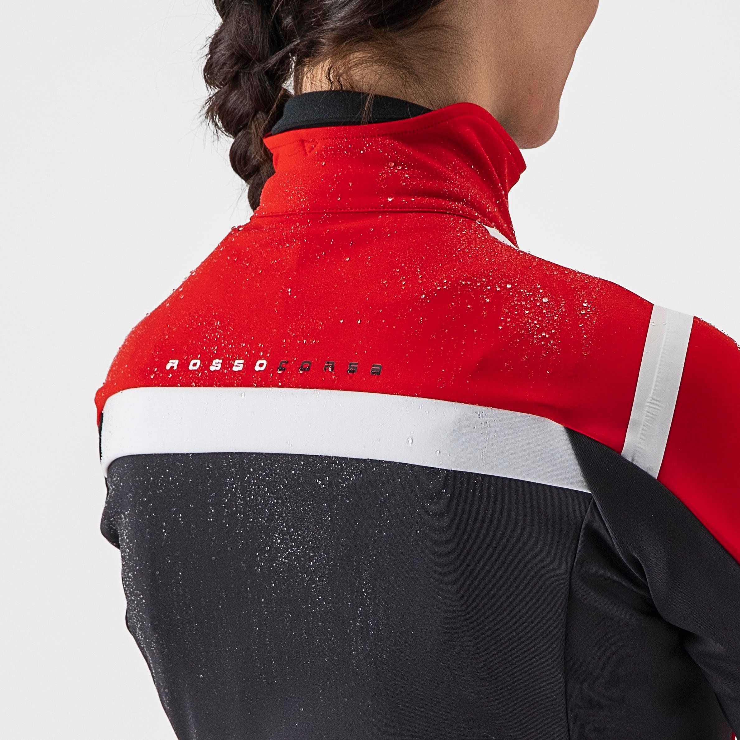 Alpha ros 2 w light jacket - red/black-white - castelli