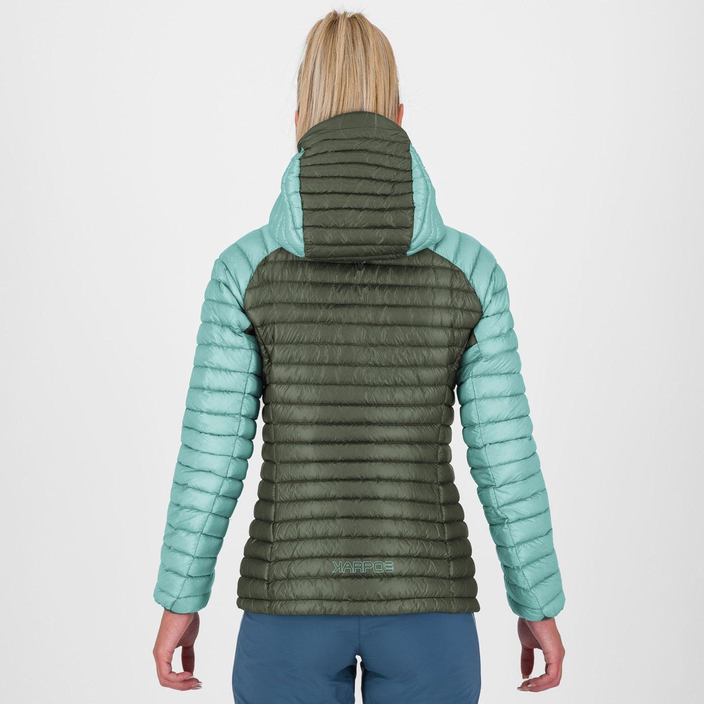 Alagna down w jacket - thyme/aqua sky - karpos