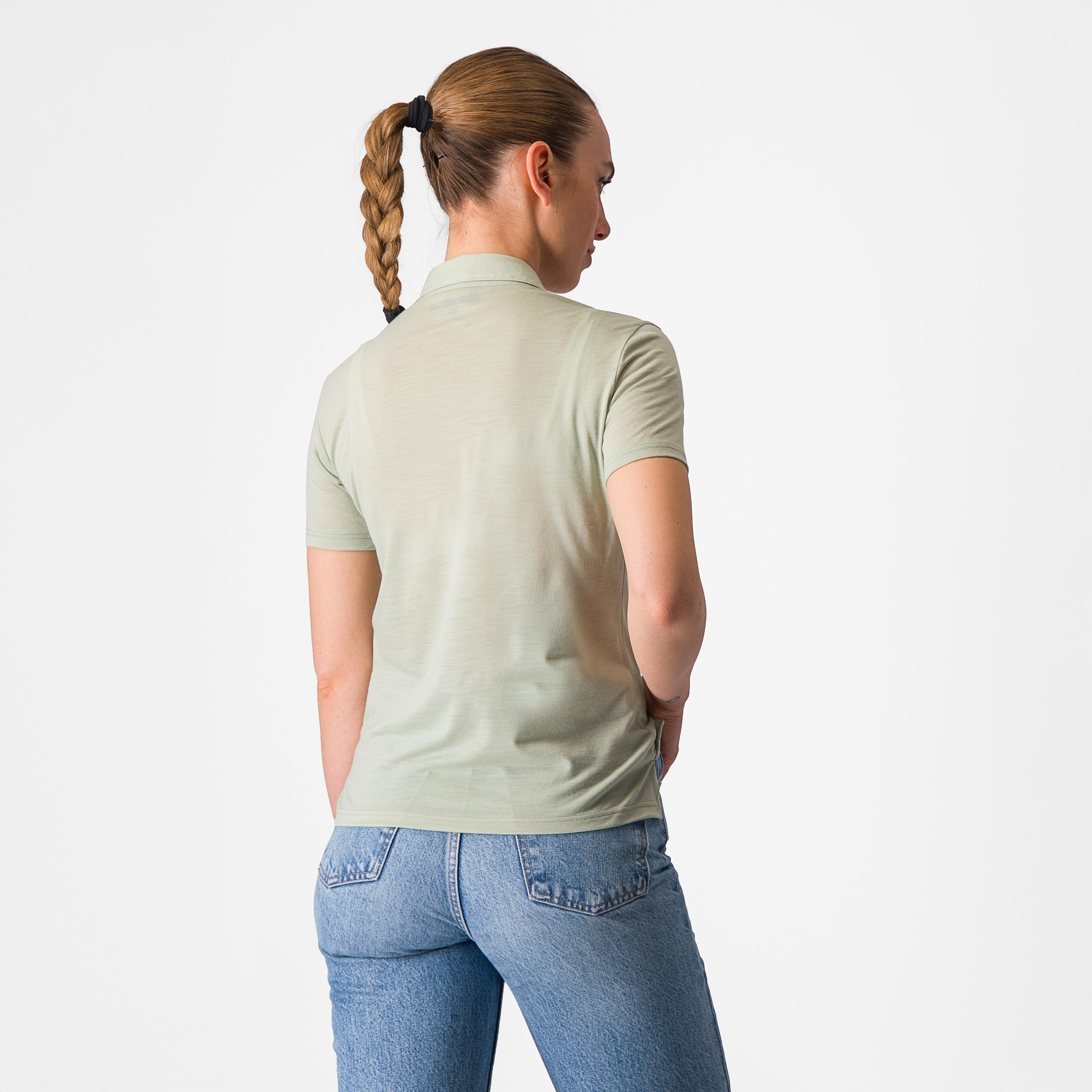 Merino w polo - desert green - castelli
