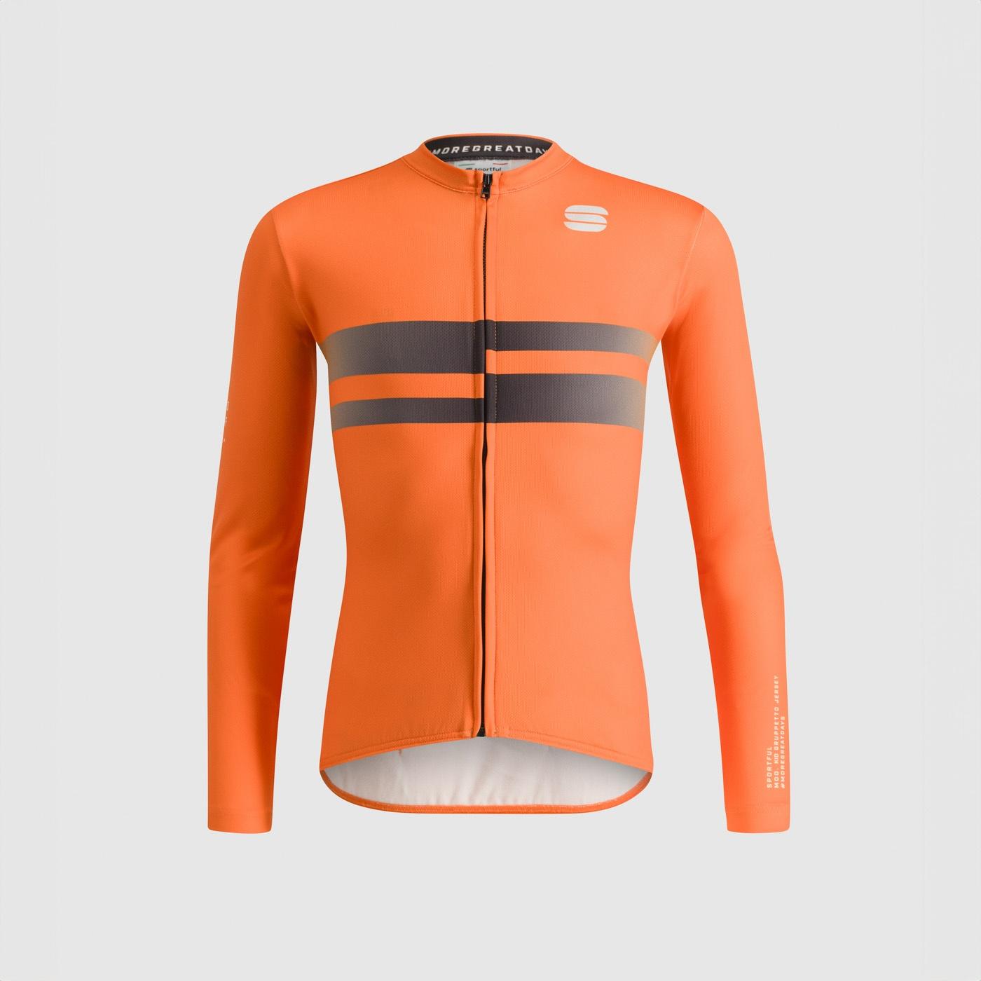 Kid gruppetto thermal jersey - red orange - sportful