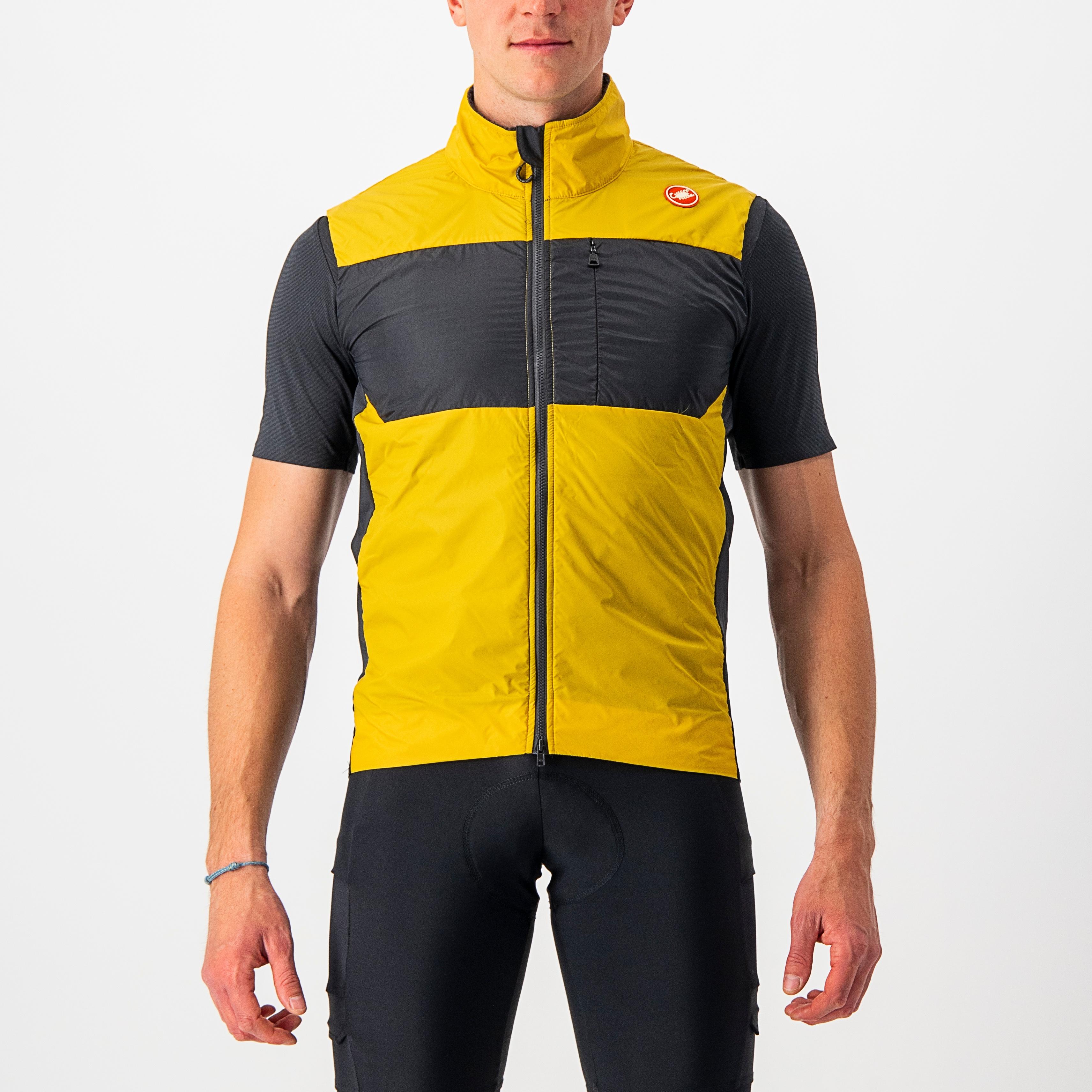 Unlimited puffy vest - goldenrod/dark gray - castelli