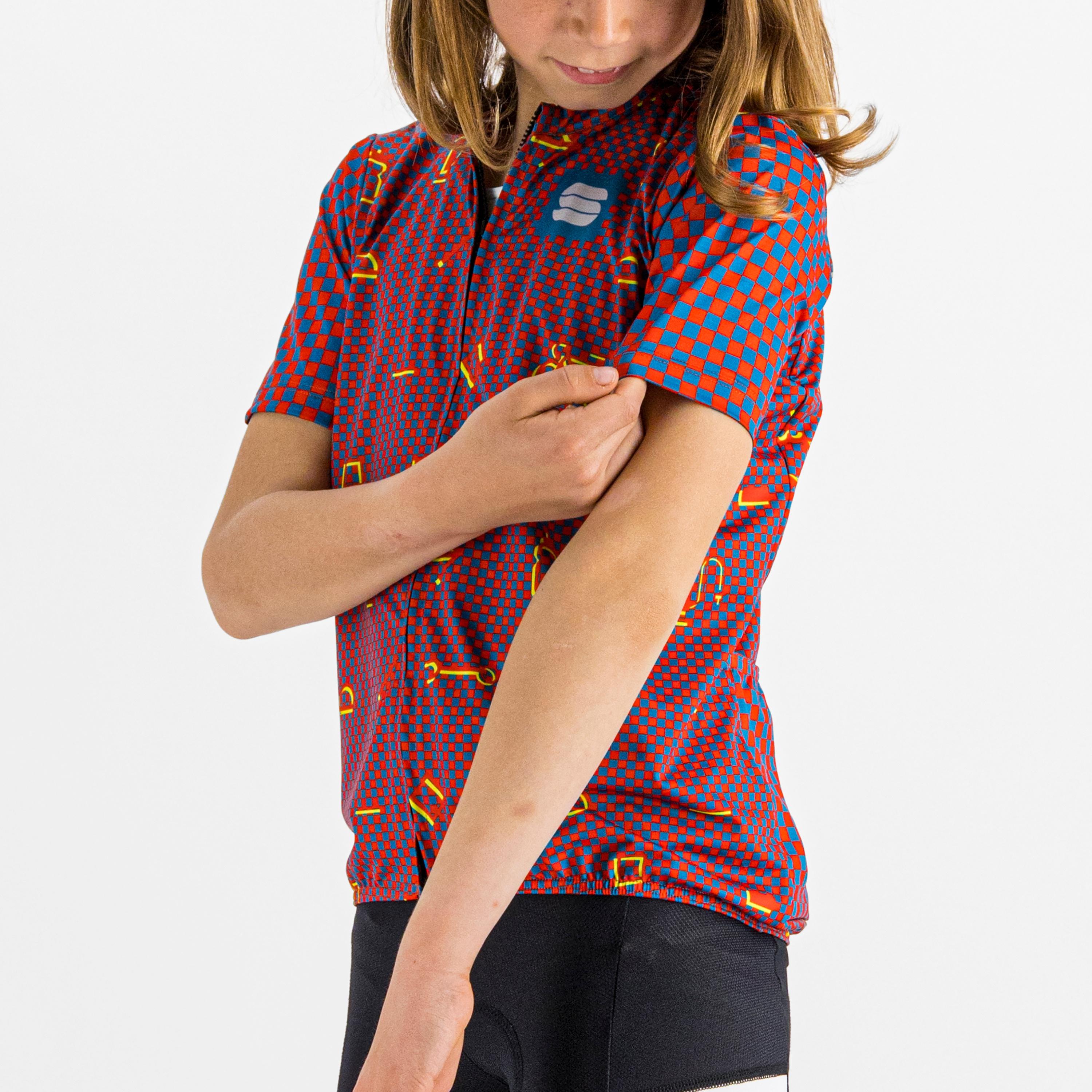 Checkmate kid jersey - red blue pompelmo - sportful