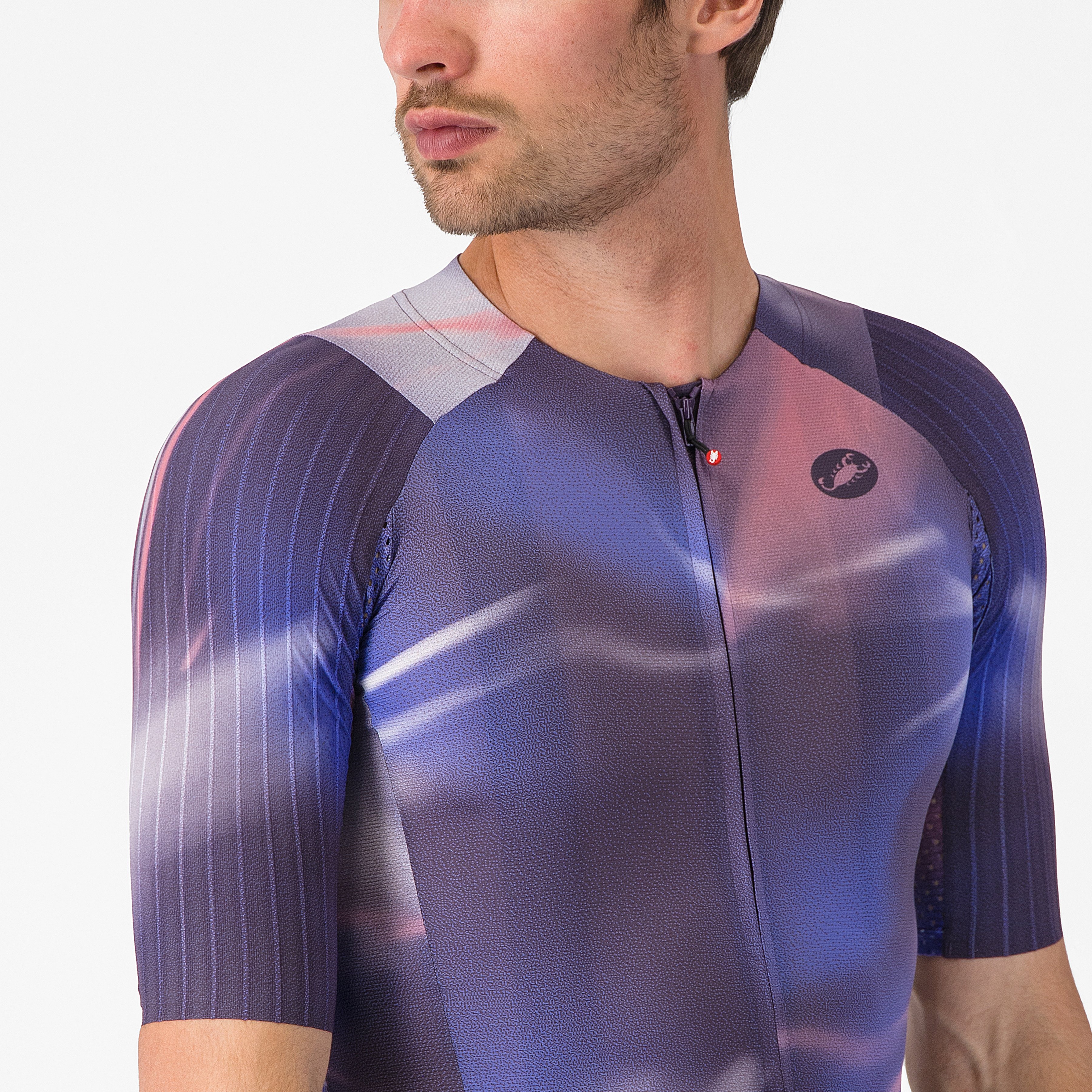 Aero race 8s jersey - night shade/rosa giro - castelli