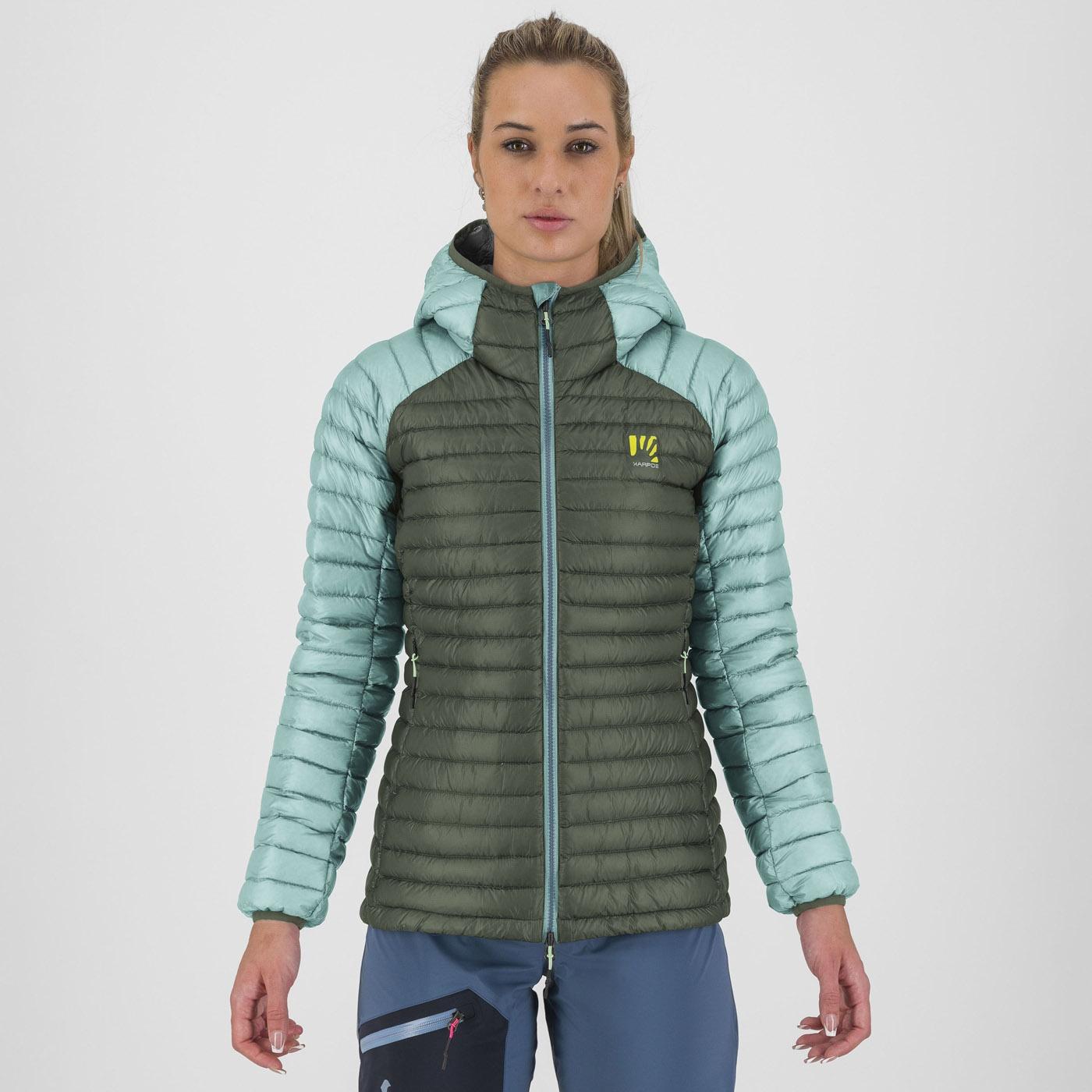 Alagna down w jacket - thyme/aqua sky - karpos