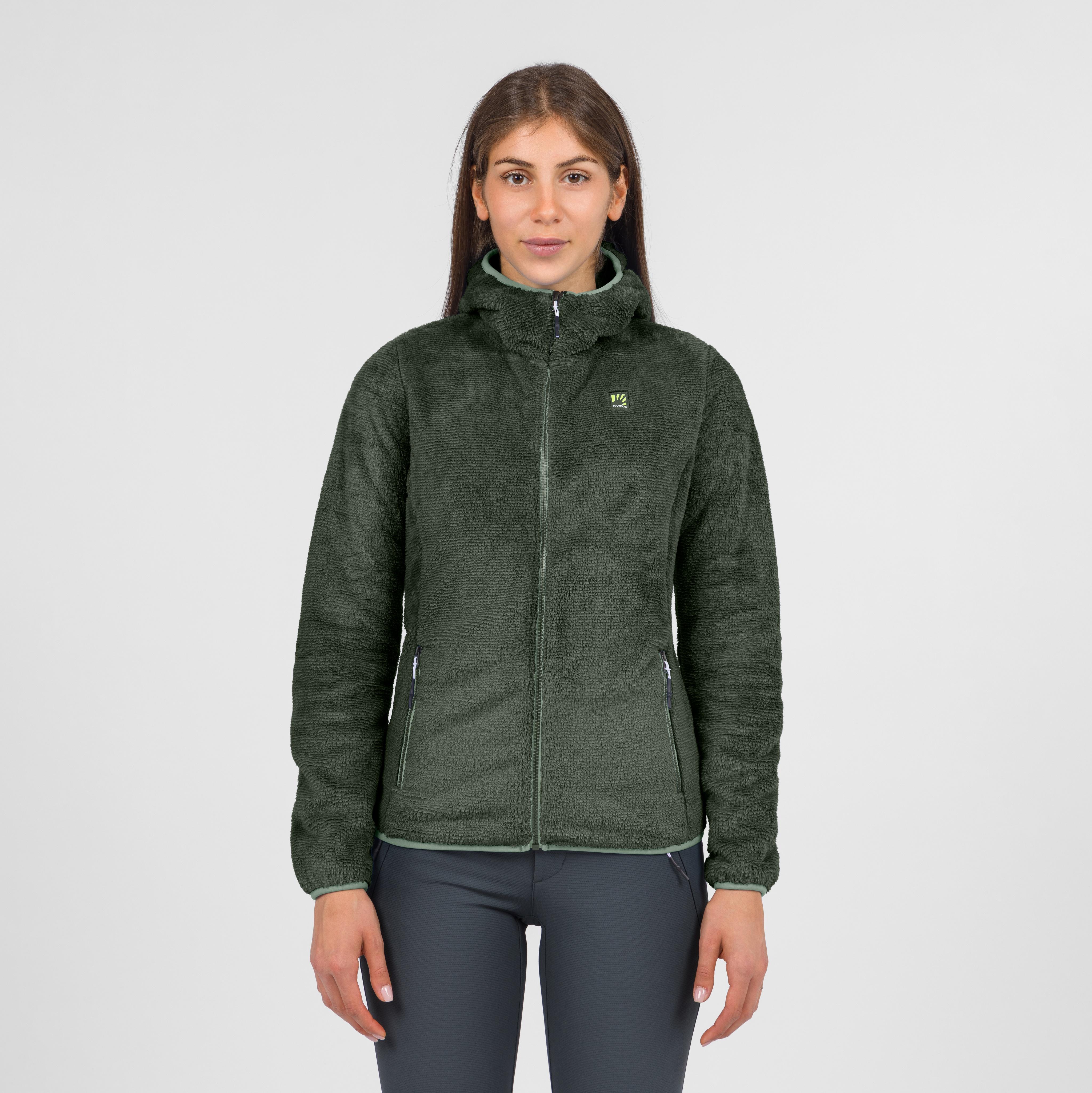 Vertice hoodie w fleece - green bag - karpos