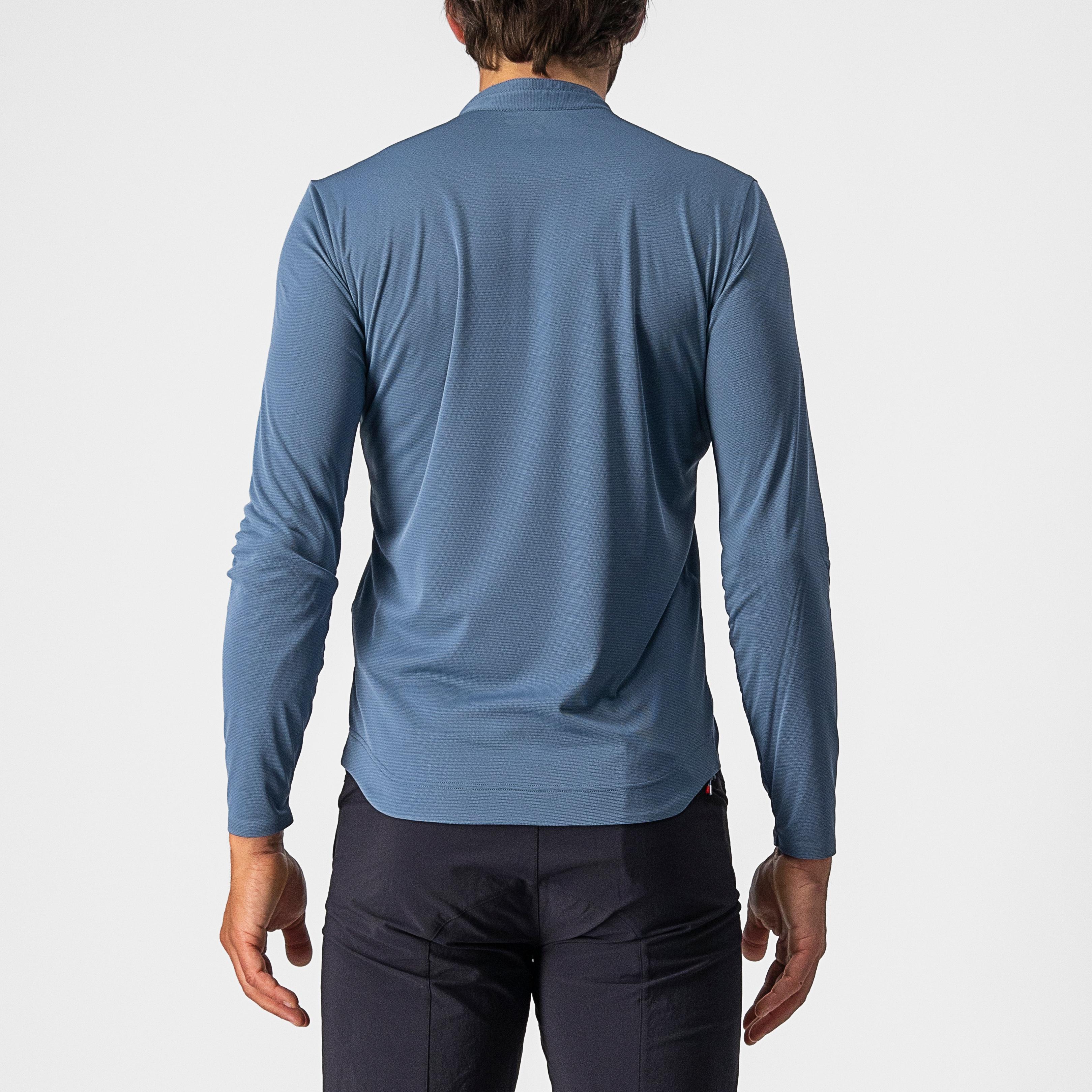 Tech 2 henley ls - light steel blue - castelli