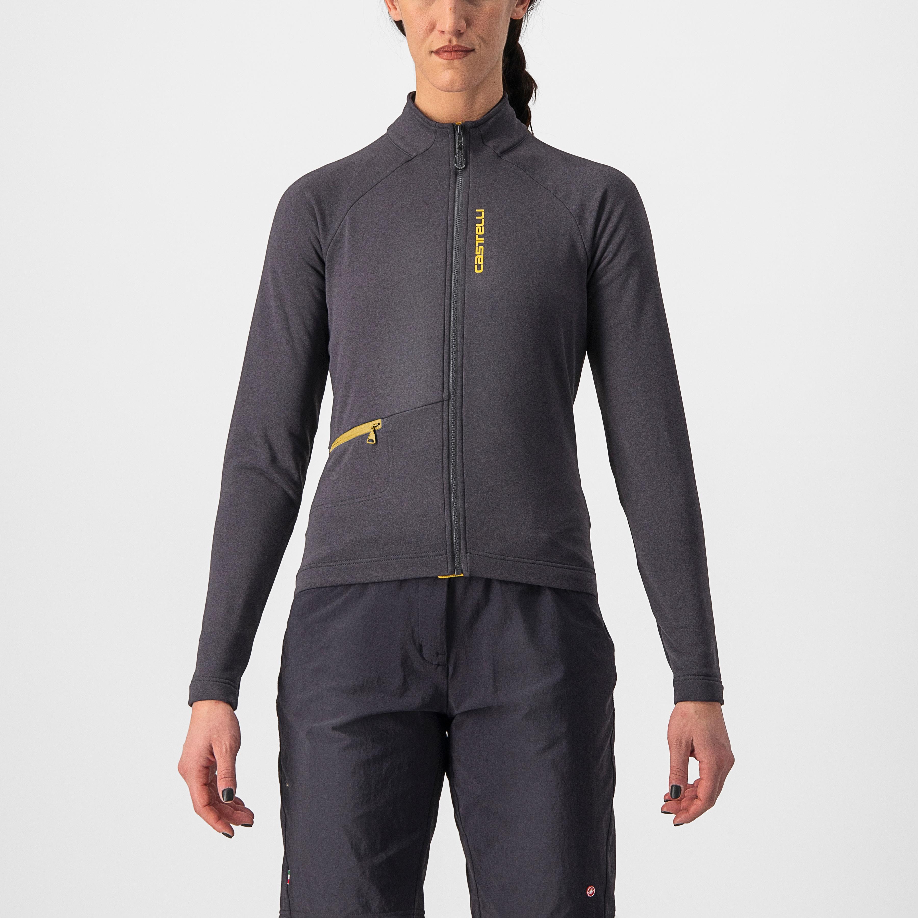 Unlimited trail w jersey - dark gray/goldenrod - castelli