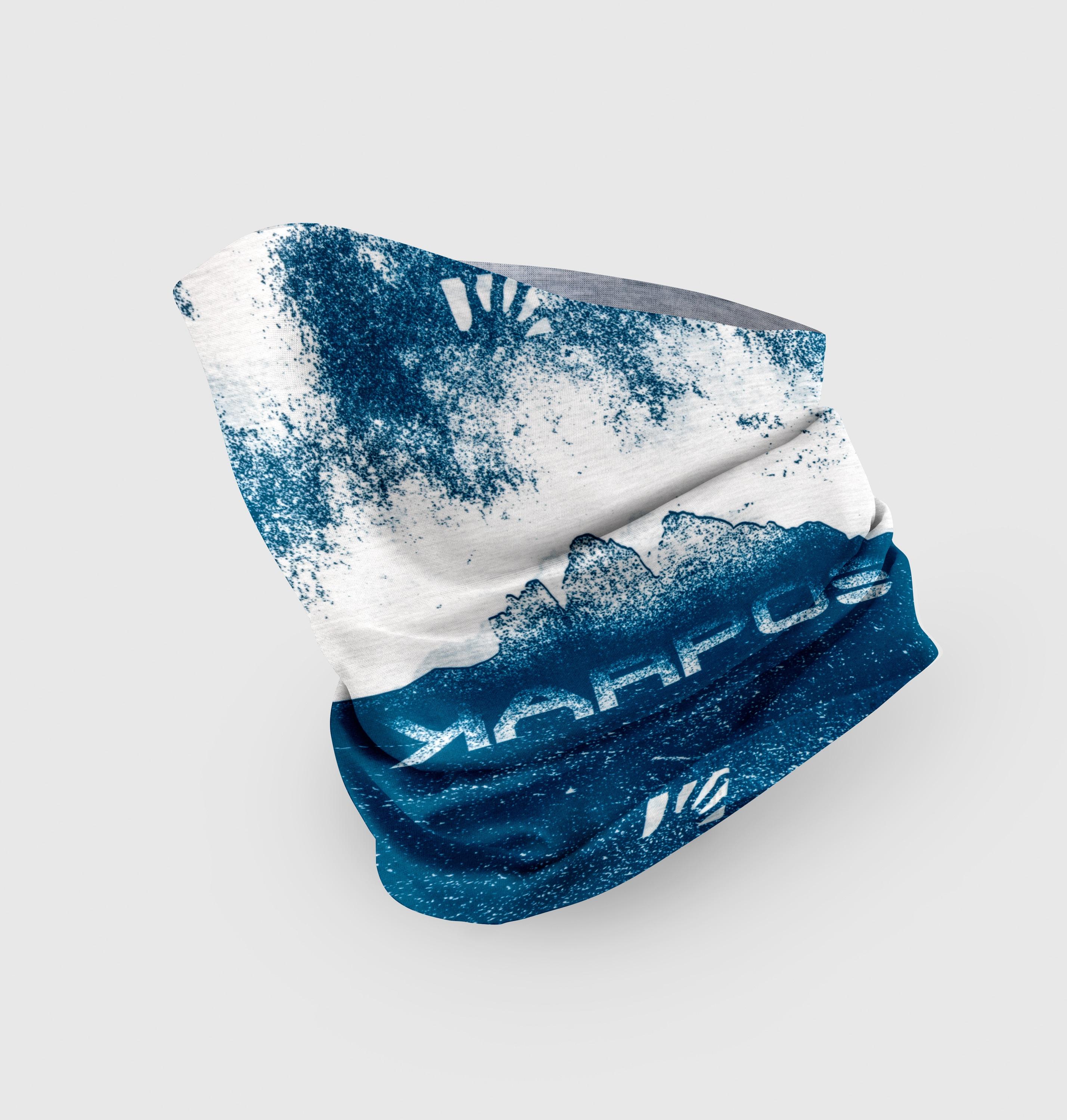 Trecime neckwarmer - bright white ombre blue - karpos