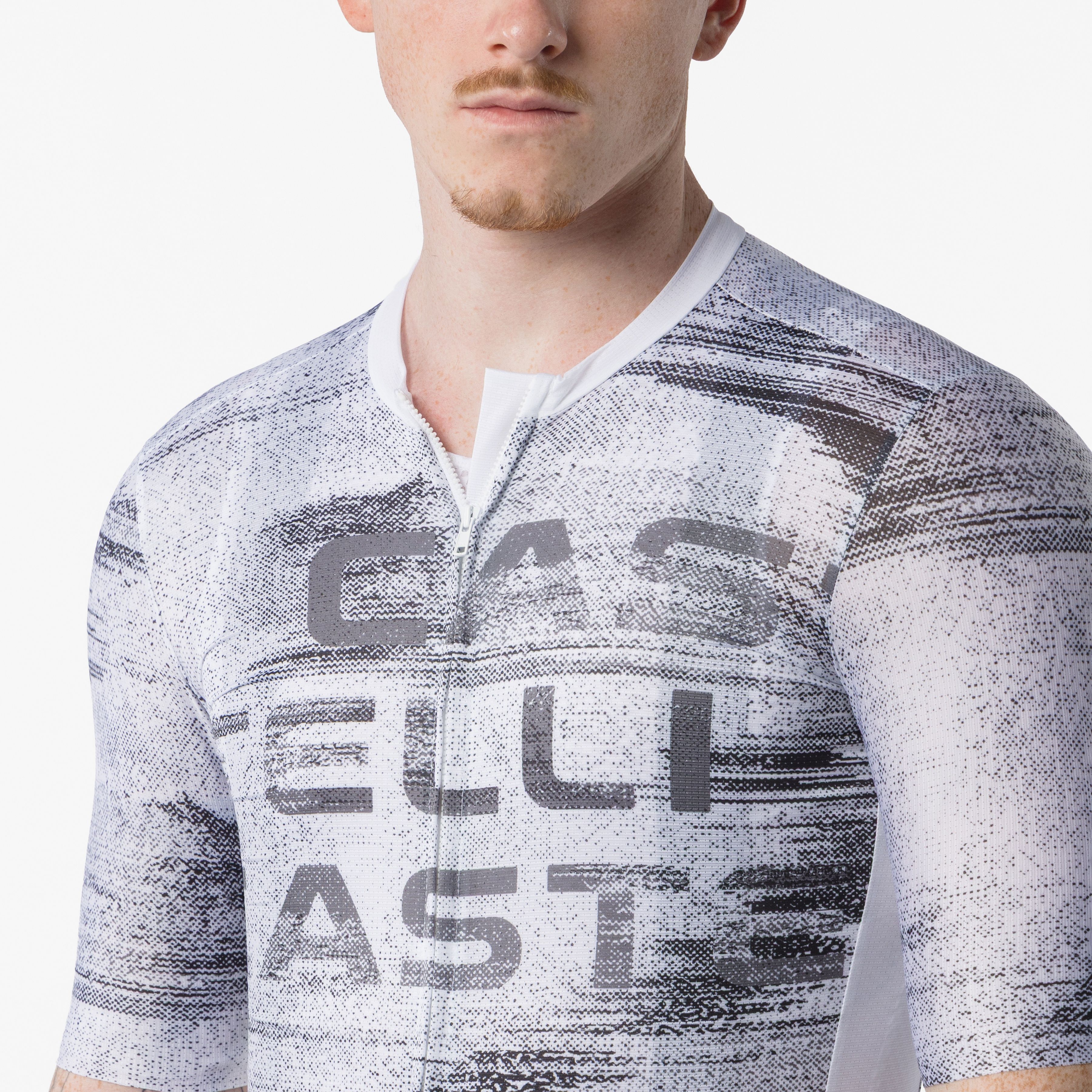 Stratus logo jersey - white/smoky gray - castelli
