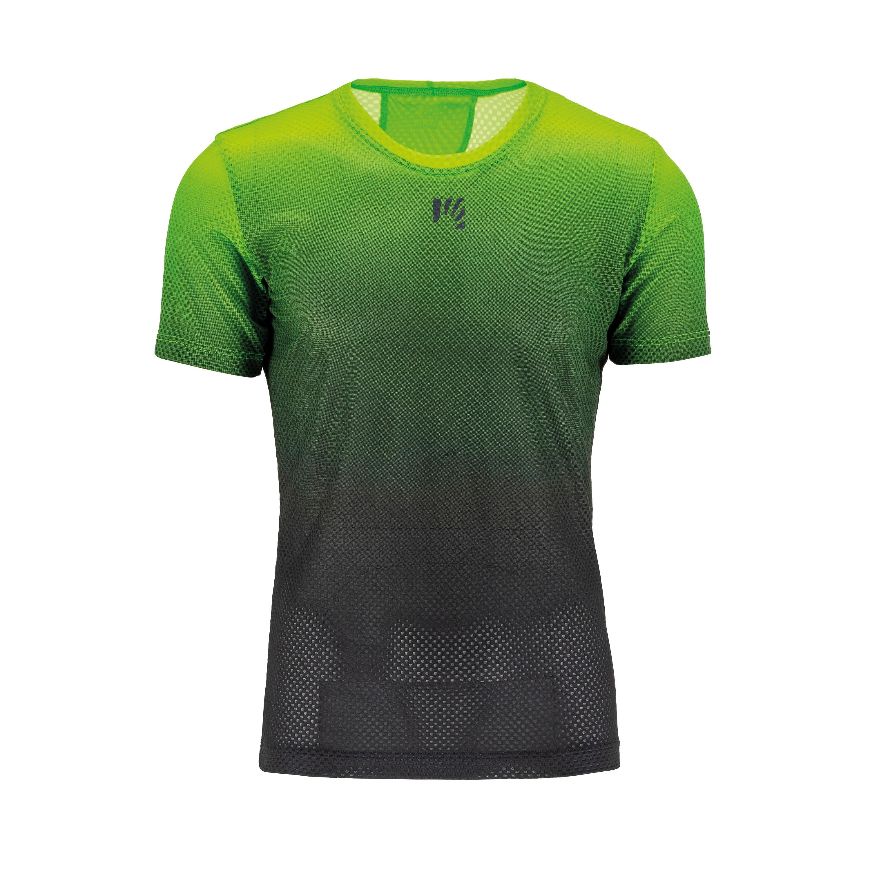 Verve mesh t-shirt - black/jasmine green - karpos