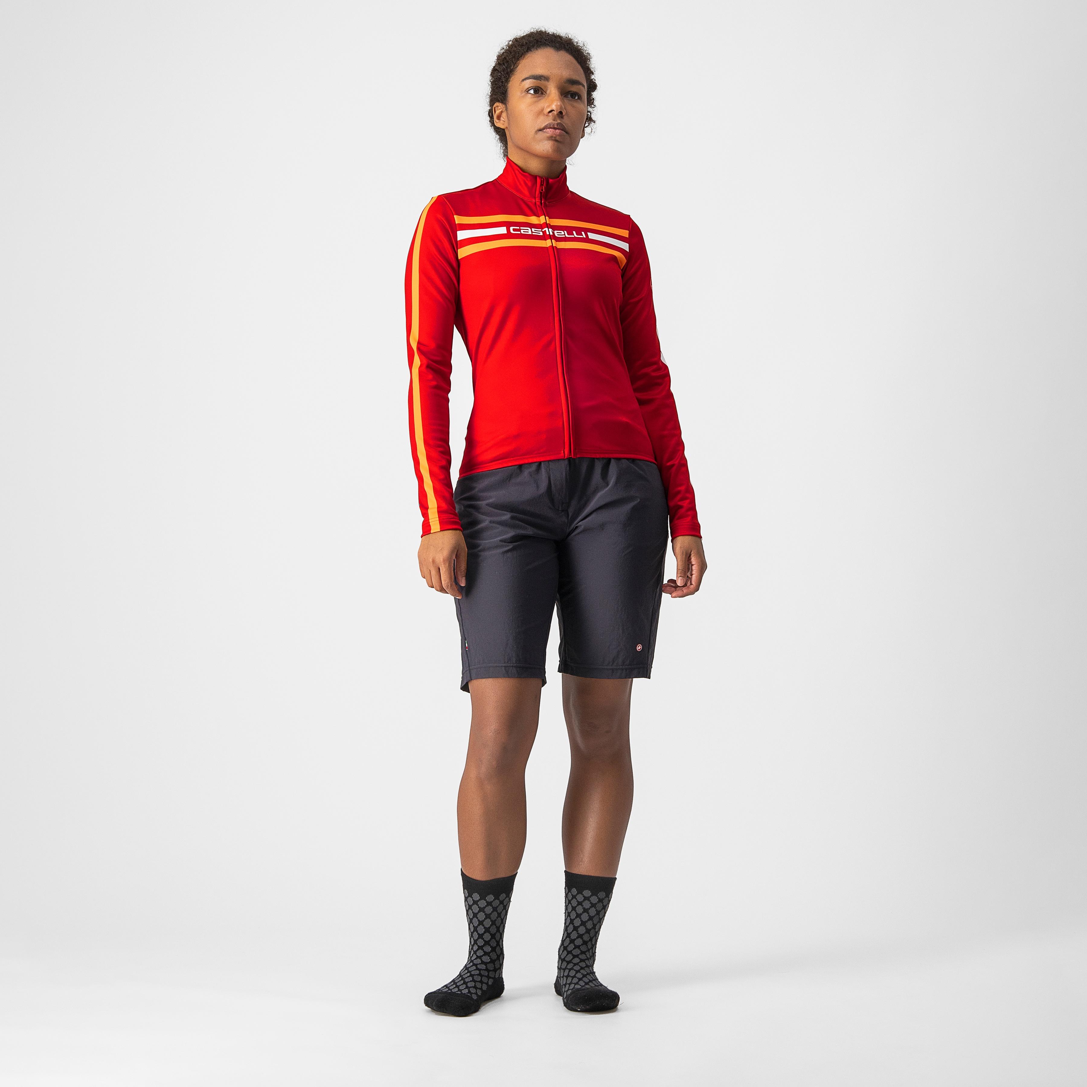 Unlimited w thermal jersey - dark red - castelli