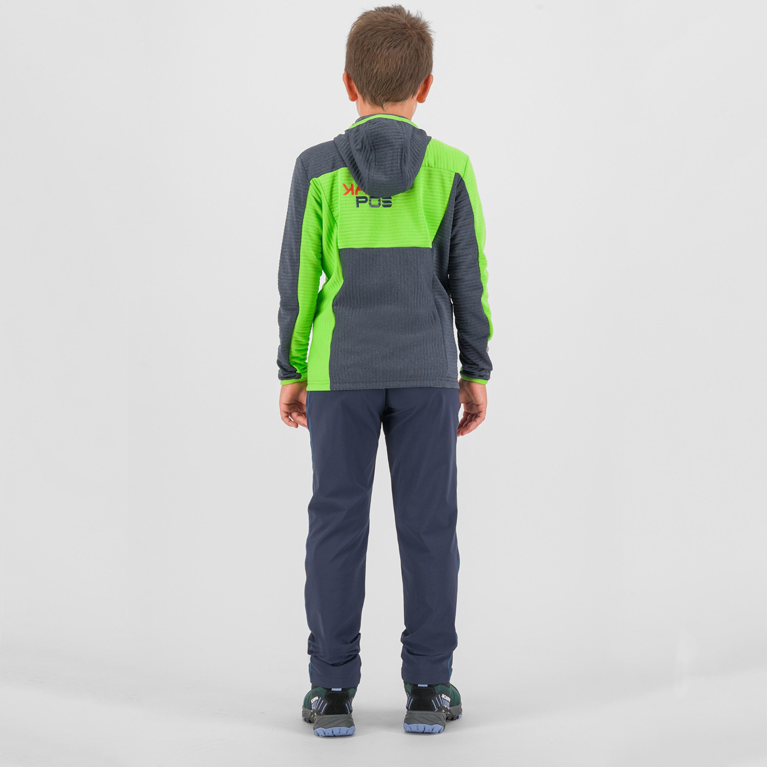 Nuvolau kid full-zip hoodie - jasmine green/ombre blue - karpos