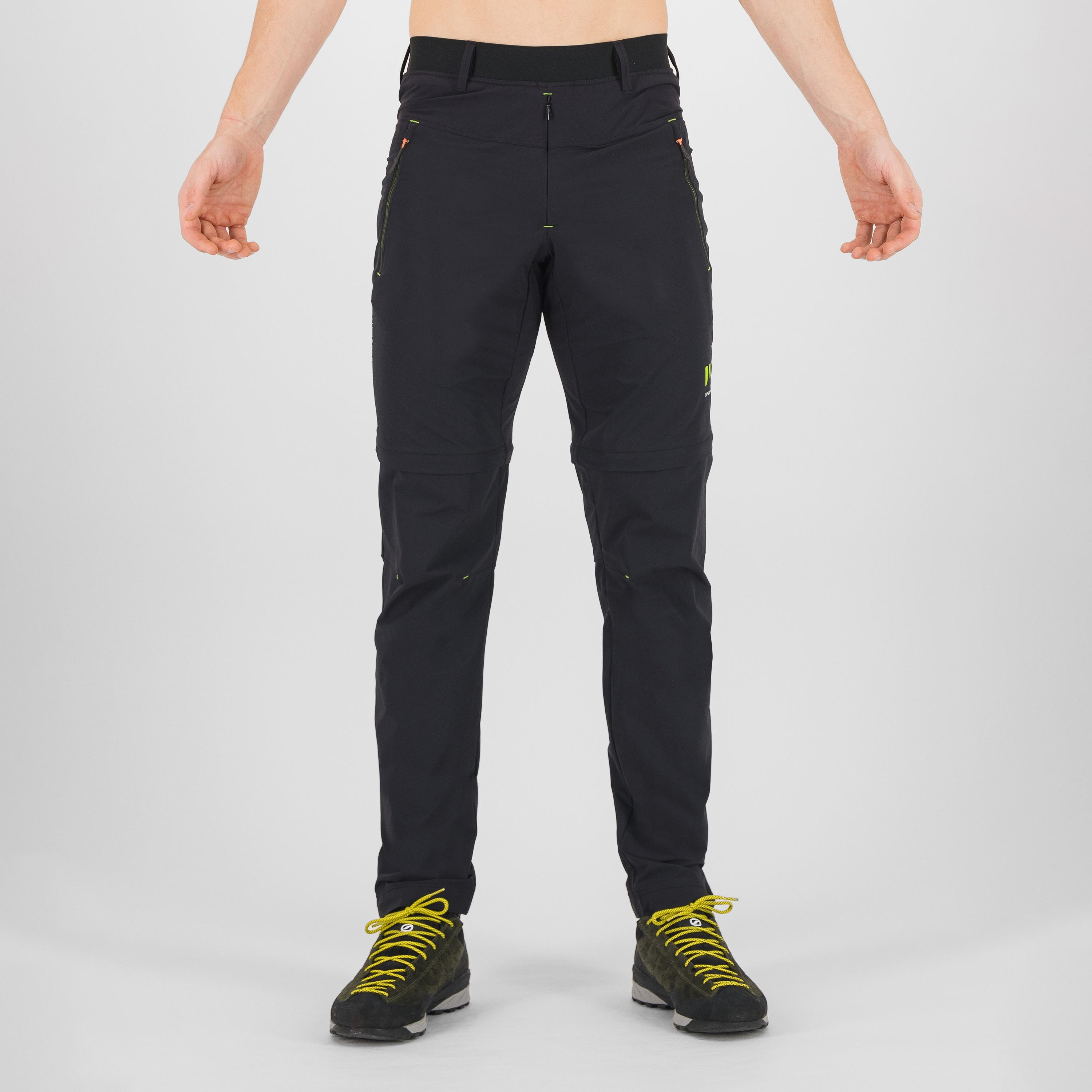 Tre cime zip-off pant - black/jasmine green - karpos