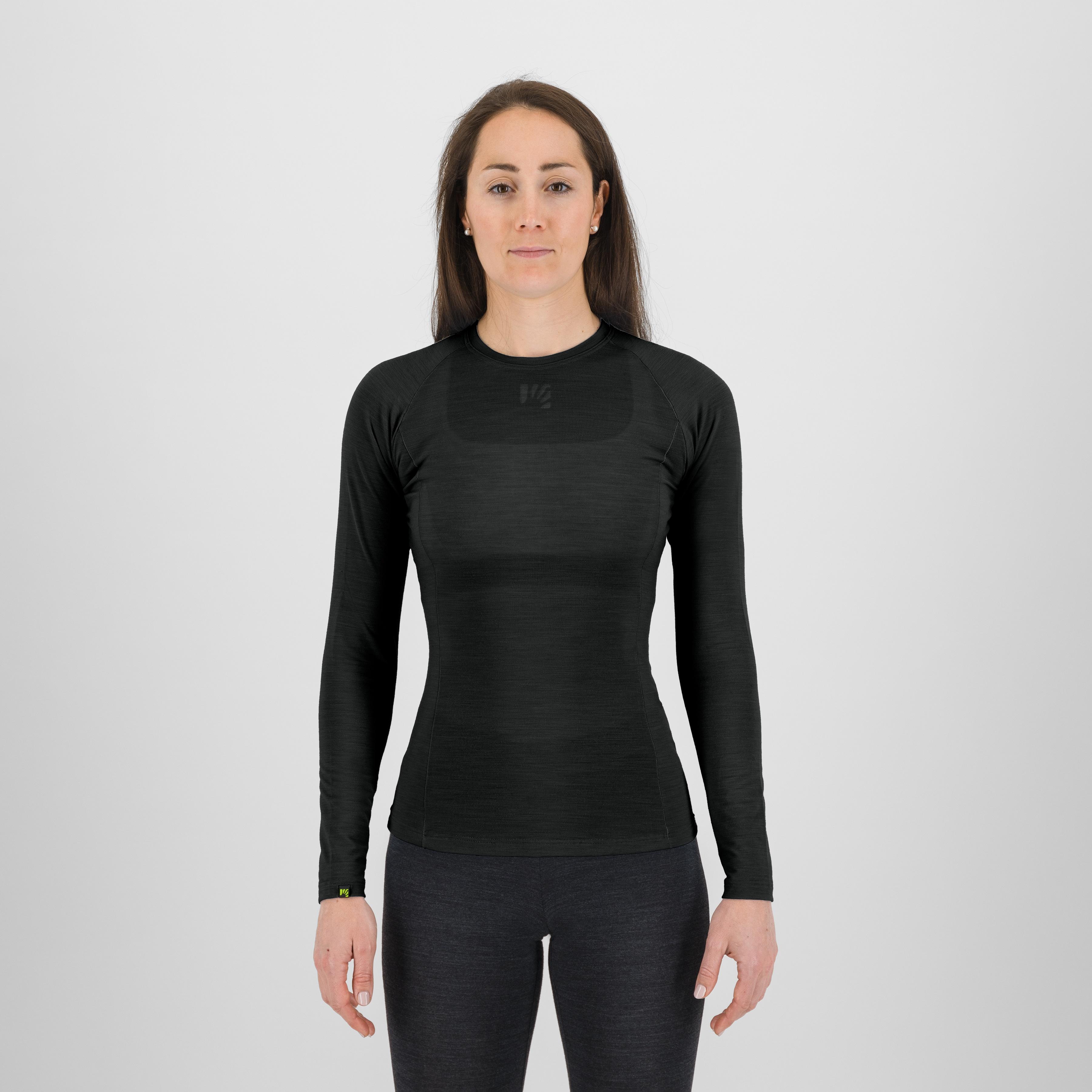 Dinamico merino 180  w jersey ls - black - karpos