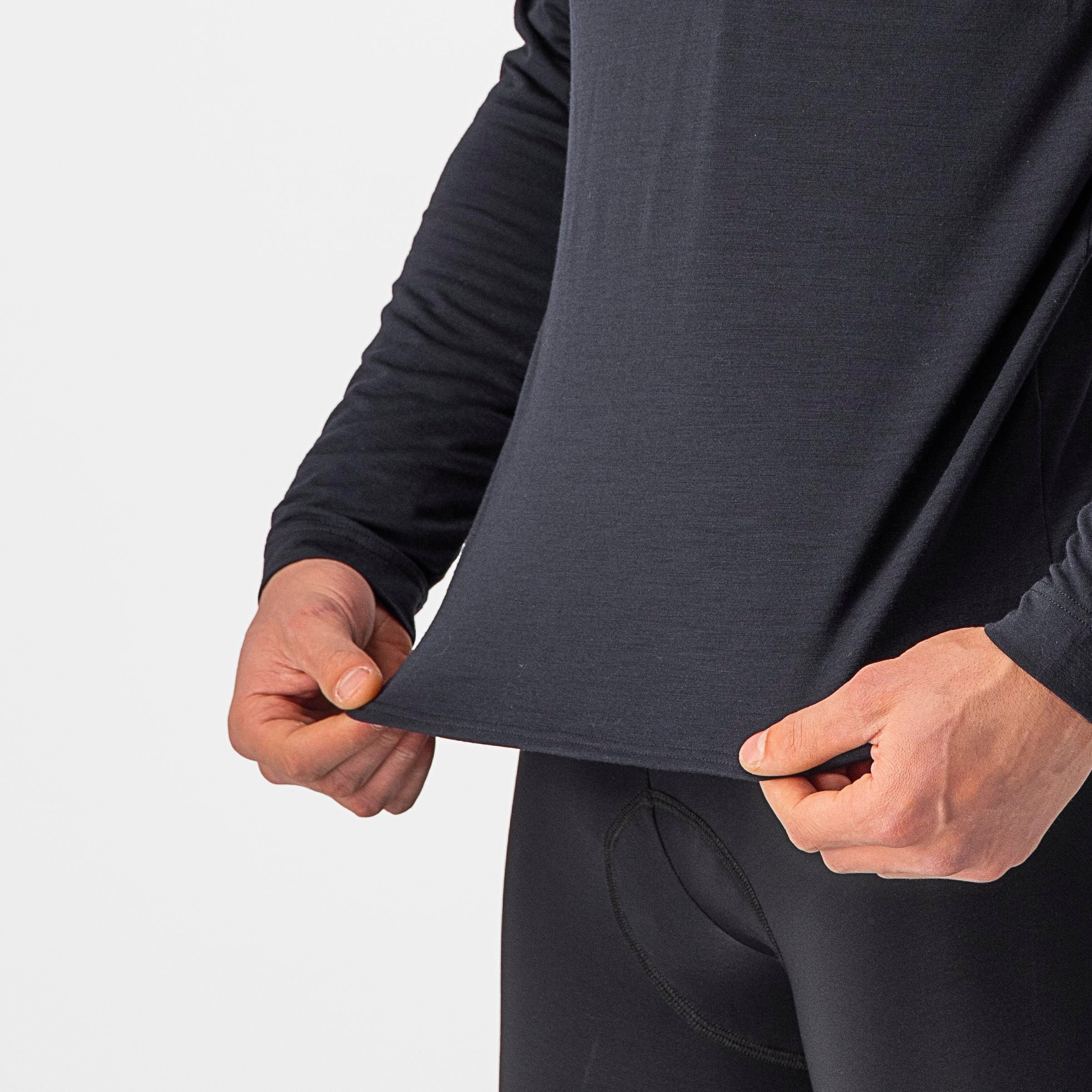 Unlimited merino long sleeve - light black/nickel gray - castelli