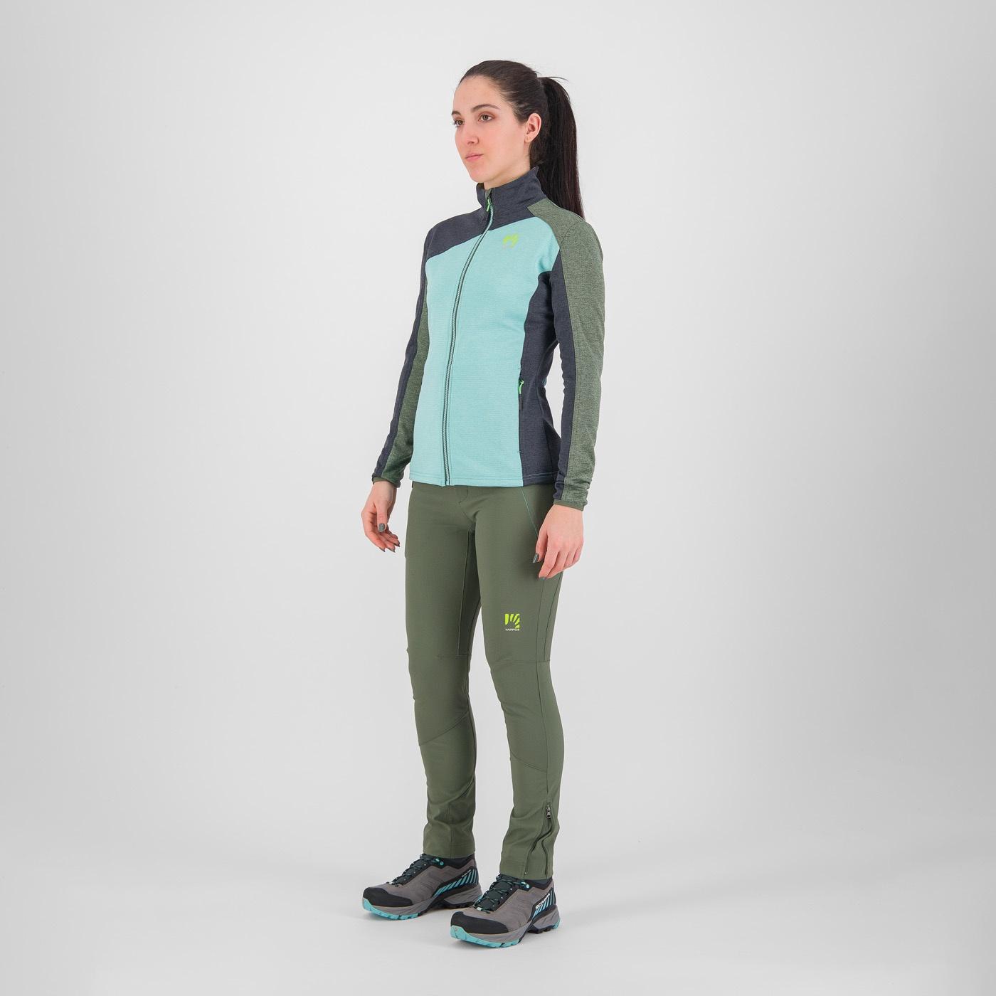 Federa full-zip w fleece - aqua sky/black sand/thyme - karpos