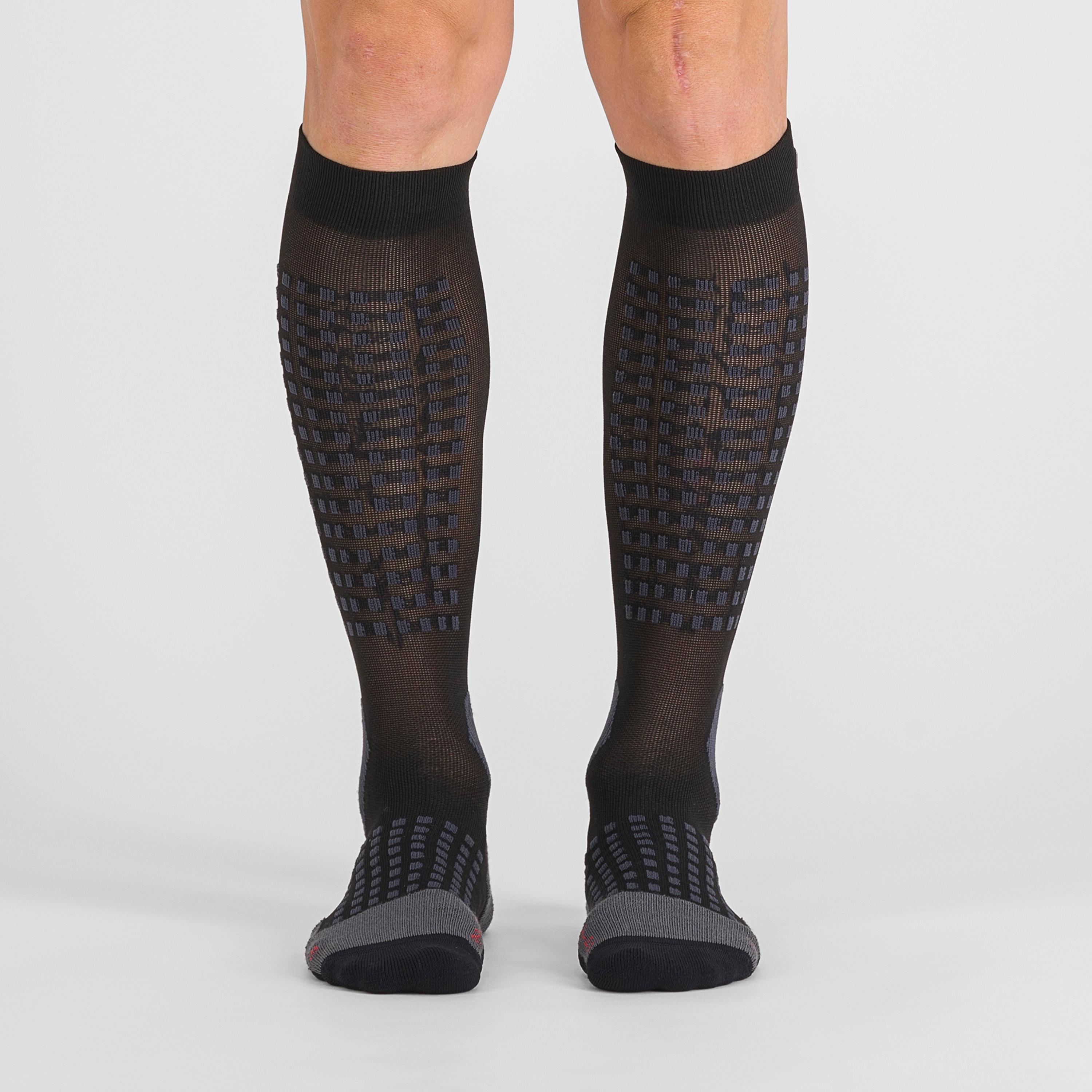 Apex long socks - black chili red - sportful