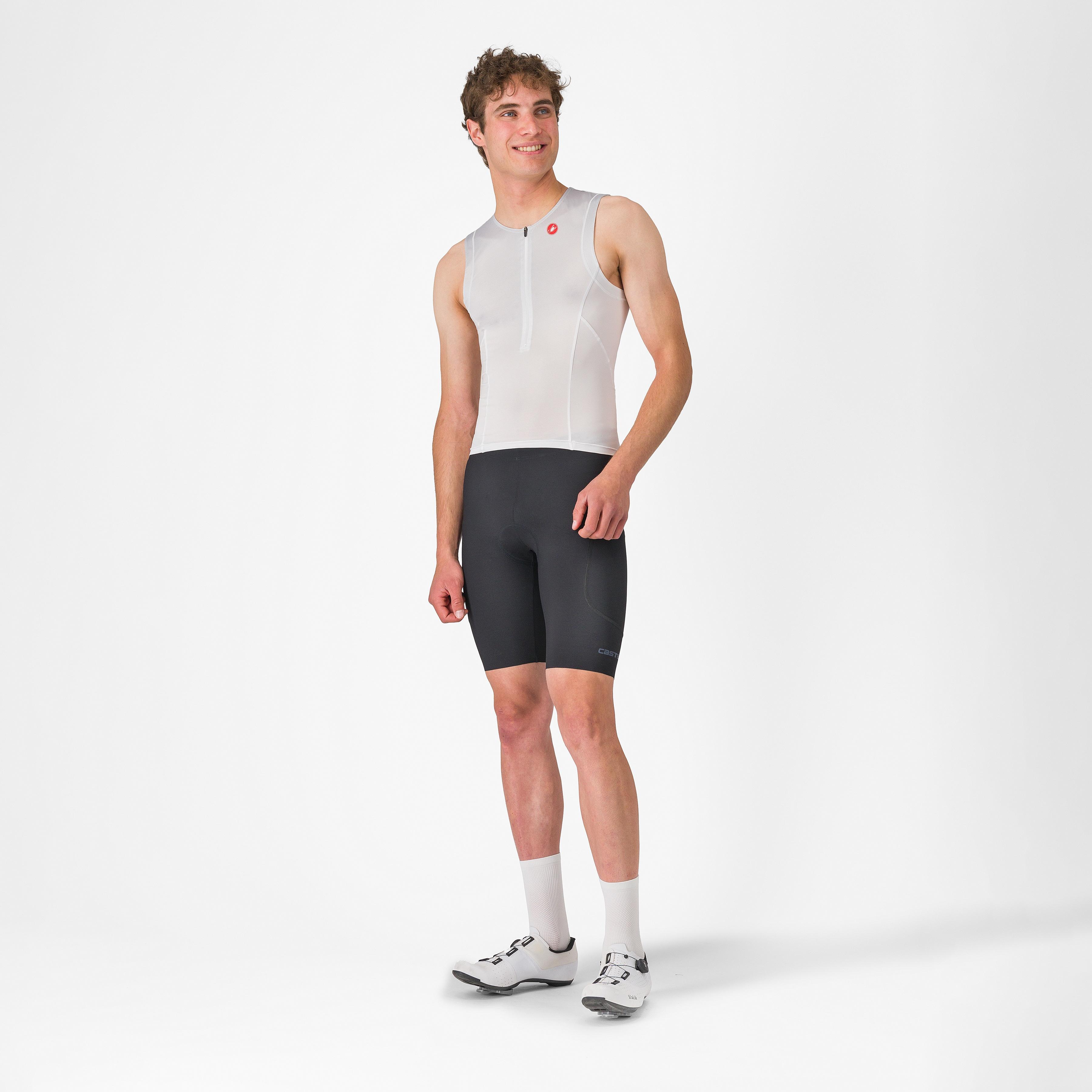 Free speed 3 top - white/silver gray - castelli