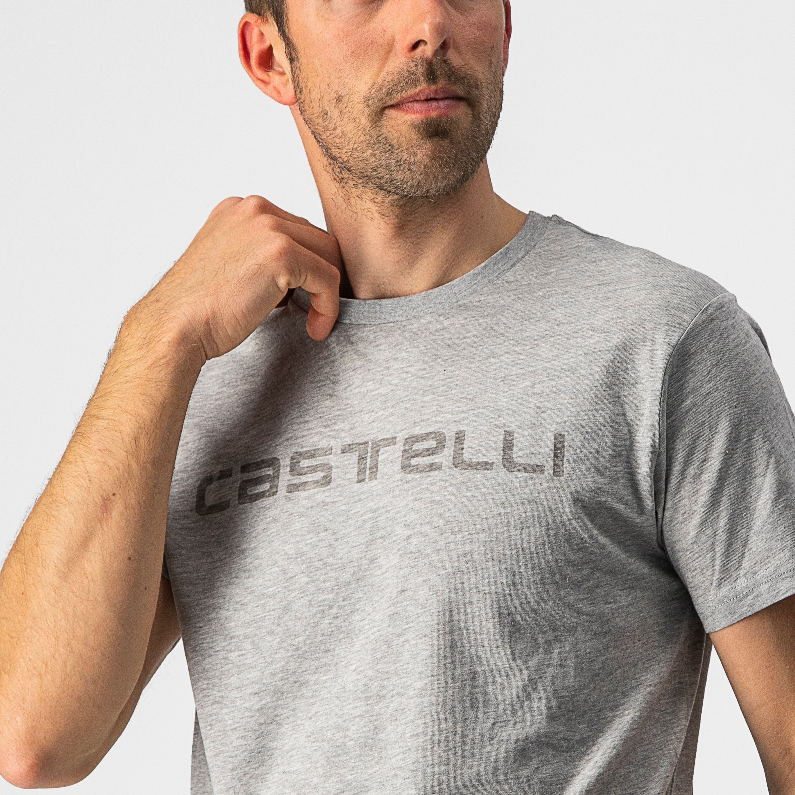 Sprinter tee - melange light gray - castelli