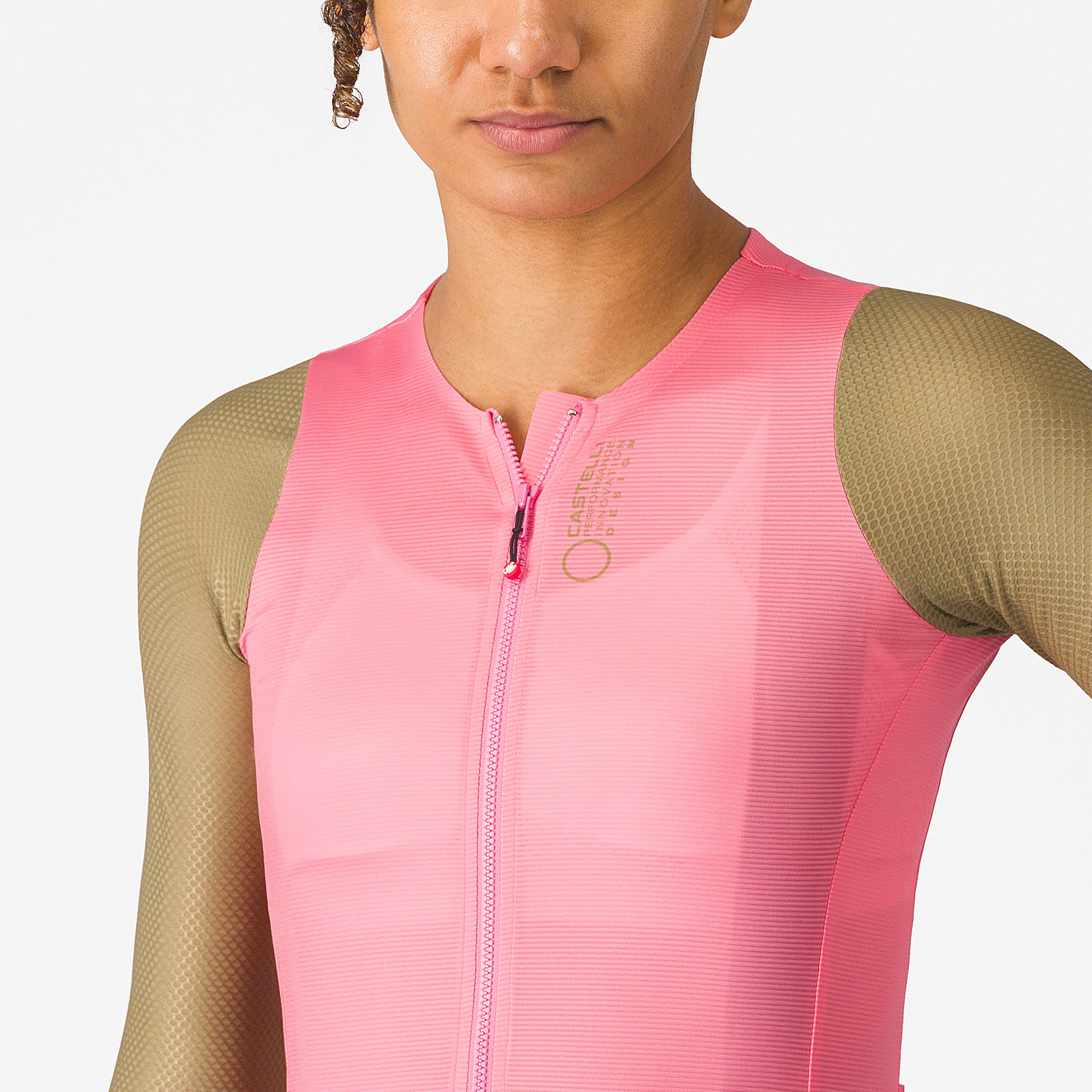 Corretto w long sleeve jersey - rosa giro/elmwood - castelli