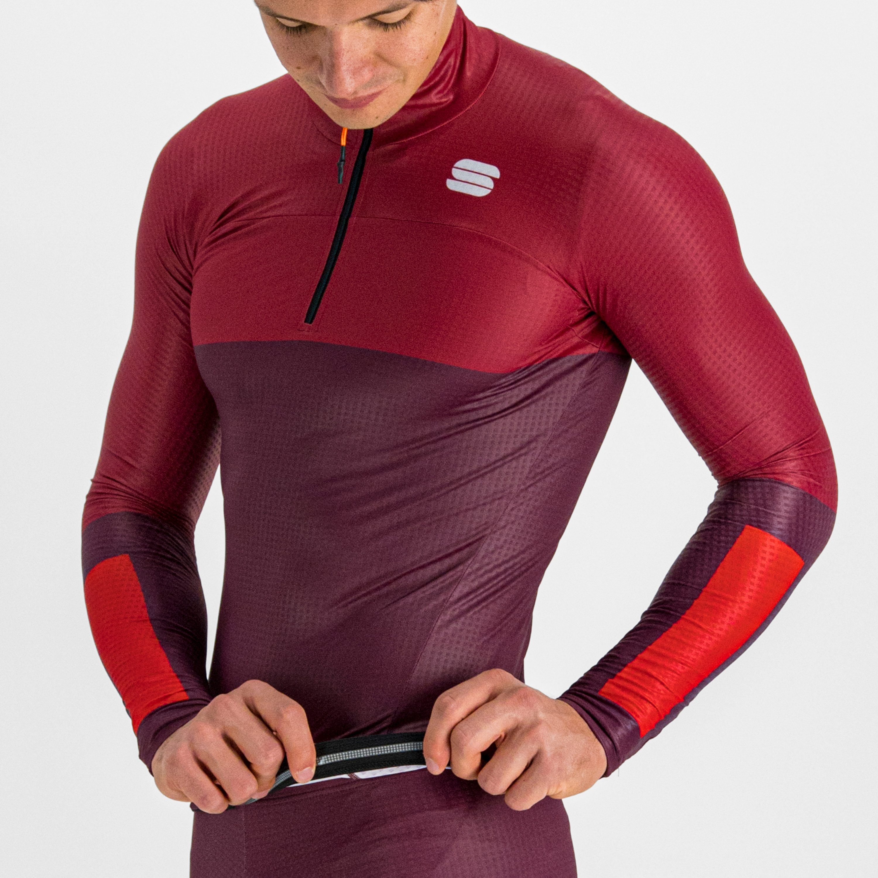 Apex jersey - red wine / red rumba - sportful