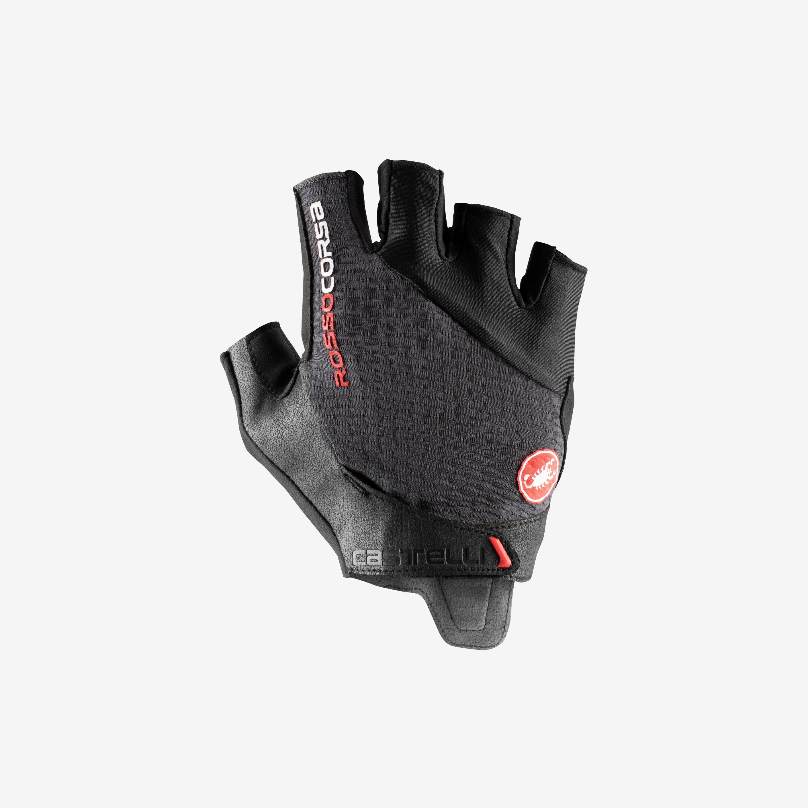 Rosso corsa pro v glove - dark gray - castelli